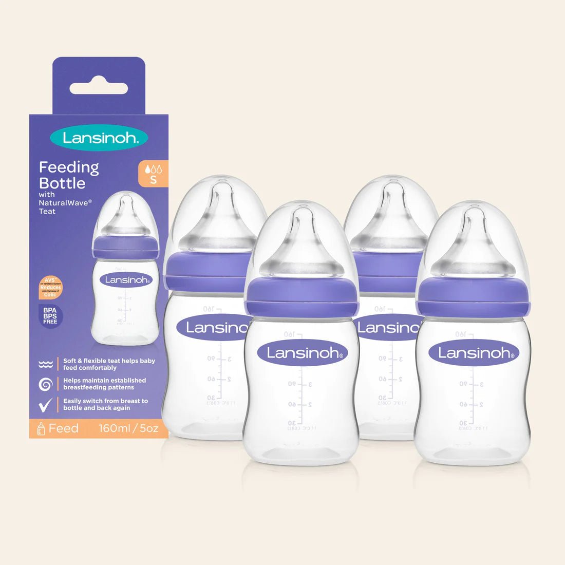 Baby Bottle Lansinoh 5 oz. Polypropylene