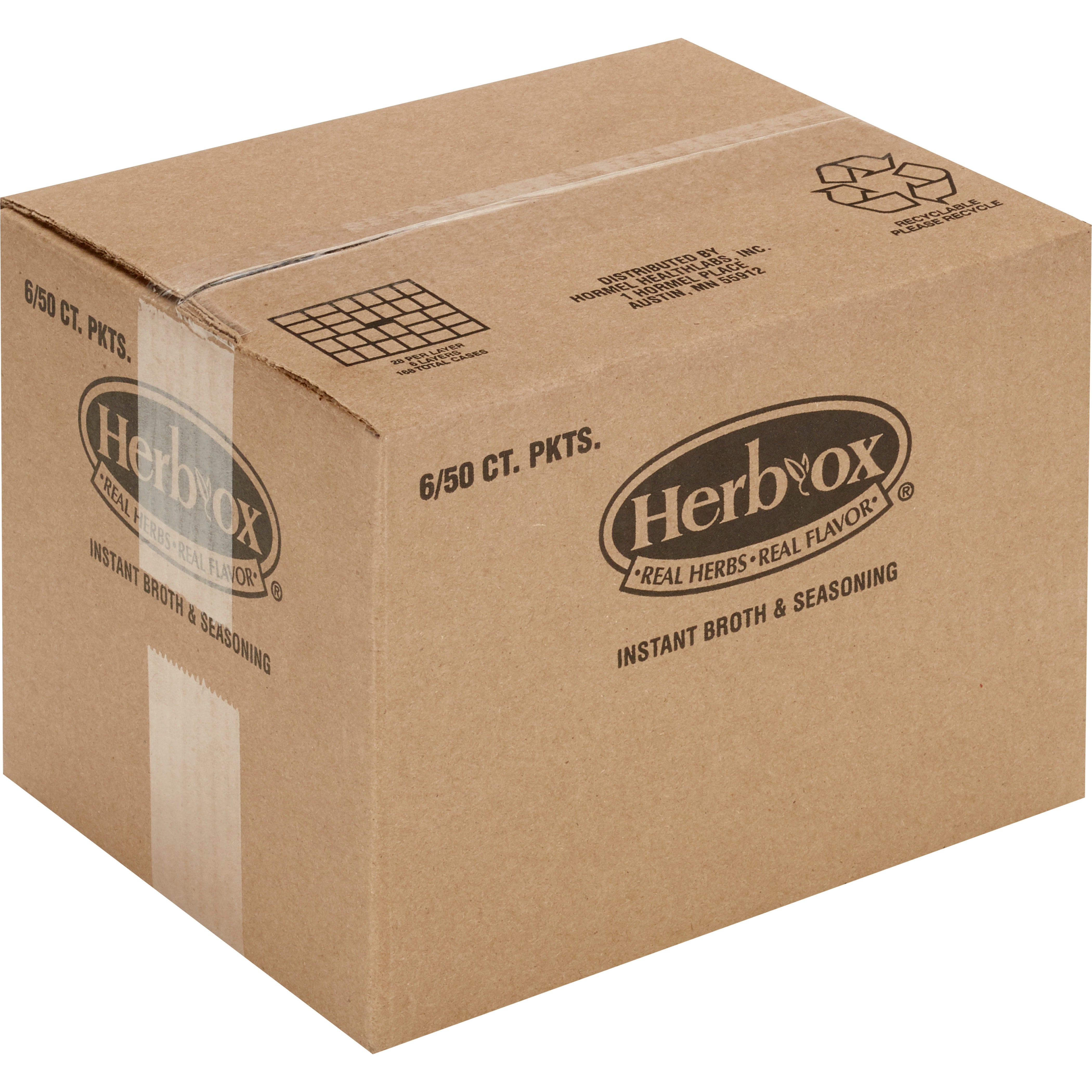 Instant Broth Herb-Ox Beef Flavor Bouillon Flavor Liquid 7.5 oz. Individual Packet