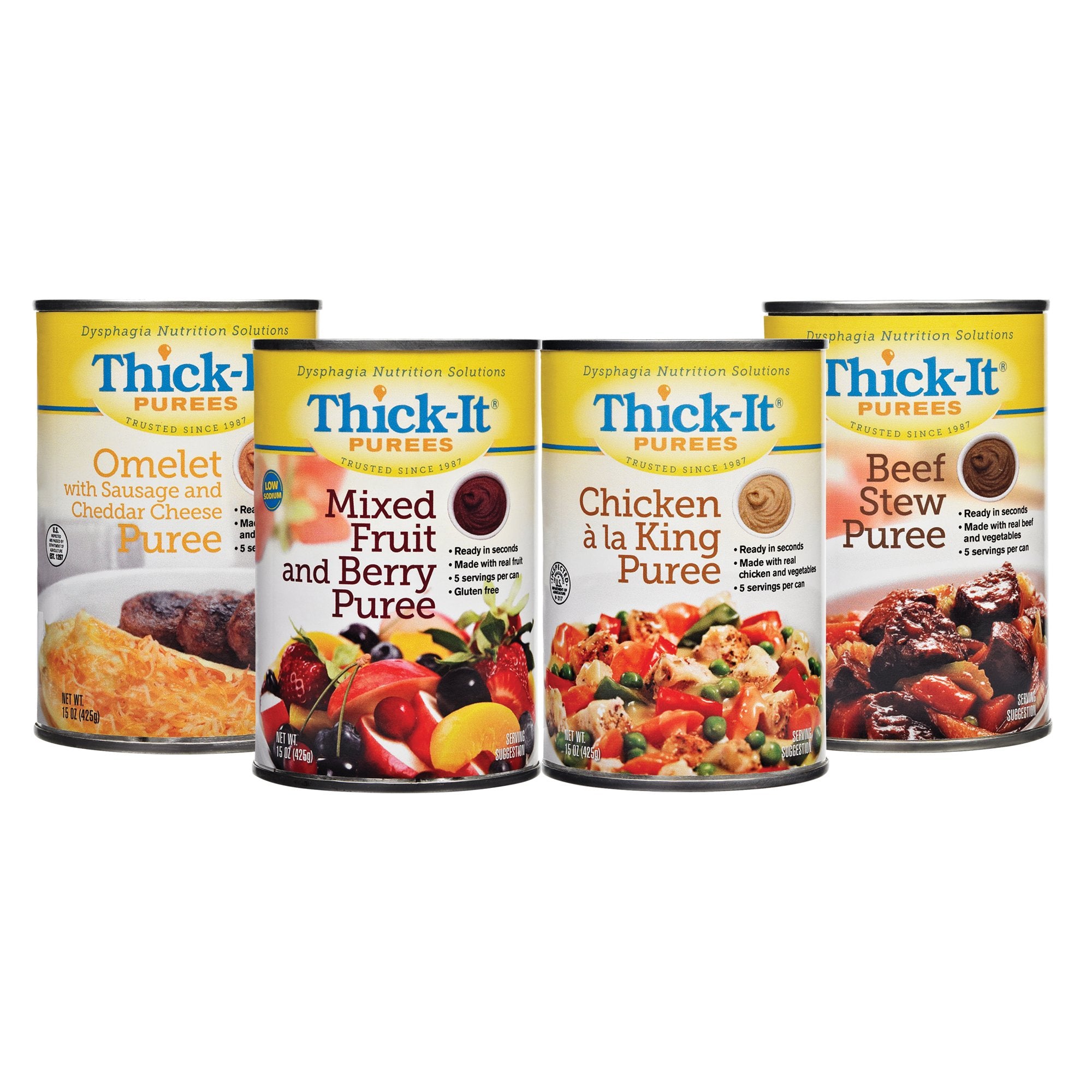 Thickened Food Thick-It 15 oz. Can Beef in BBQ Sauce Flavor Puree IDDSI Level 4 Extremely Thick/Pureed