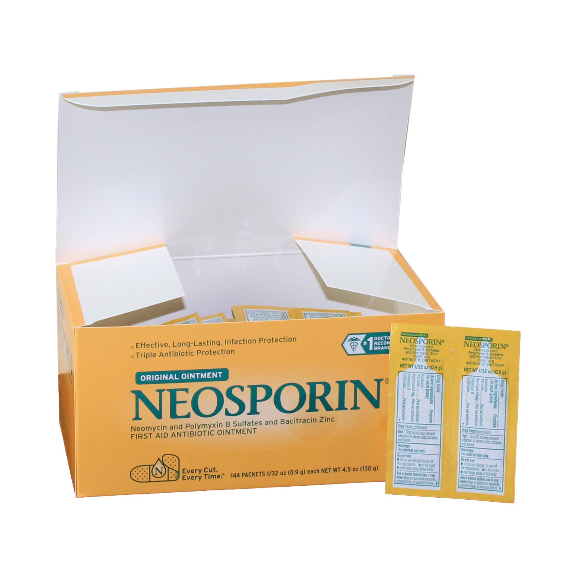 First Aid Antibiotic Neosporin Ointment 0.9 Gram Individual Packet