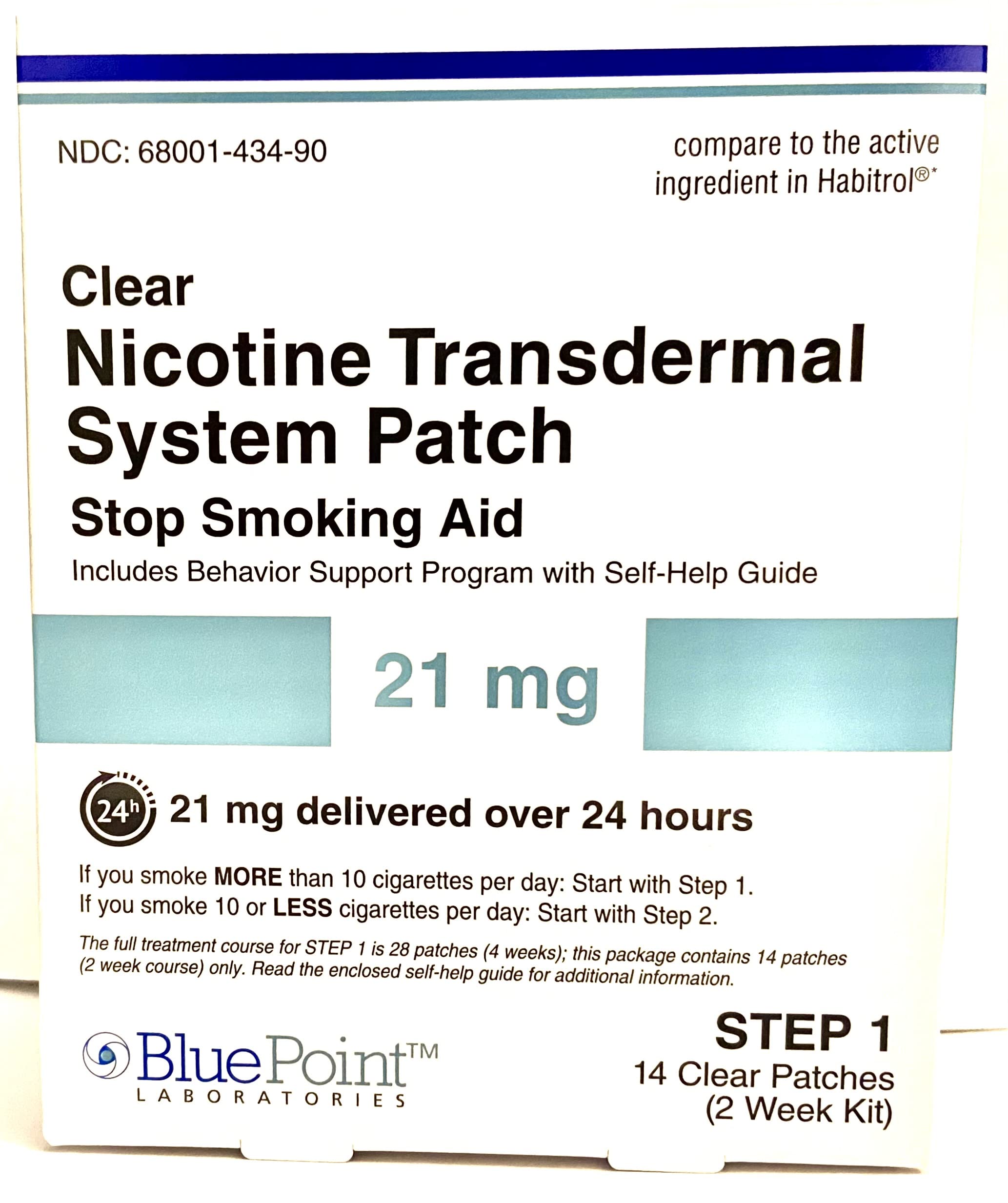 Blue Point Nicotine TRANSDERMAL System Patch Stop Smoking AID