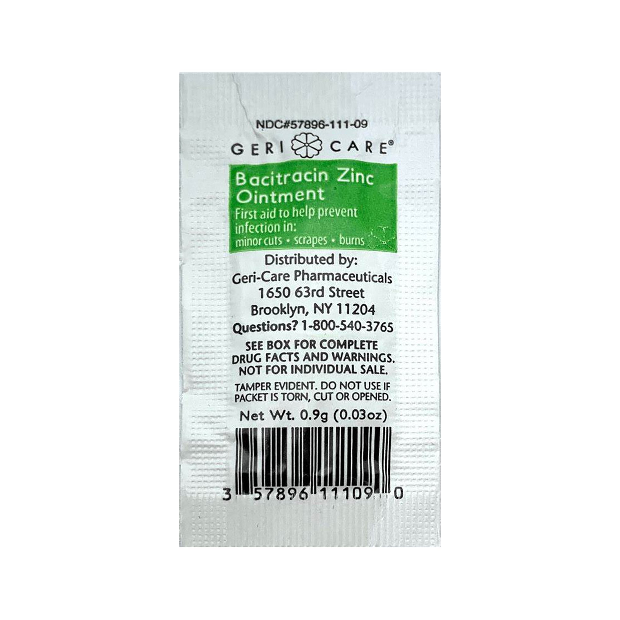First Aid Antibiotic Ointment 0.9 Gram Individual Packet