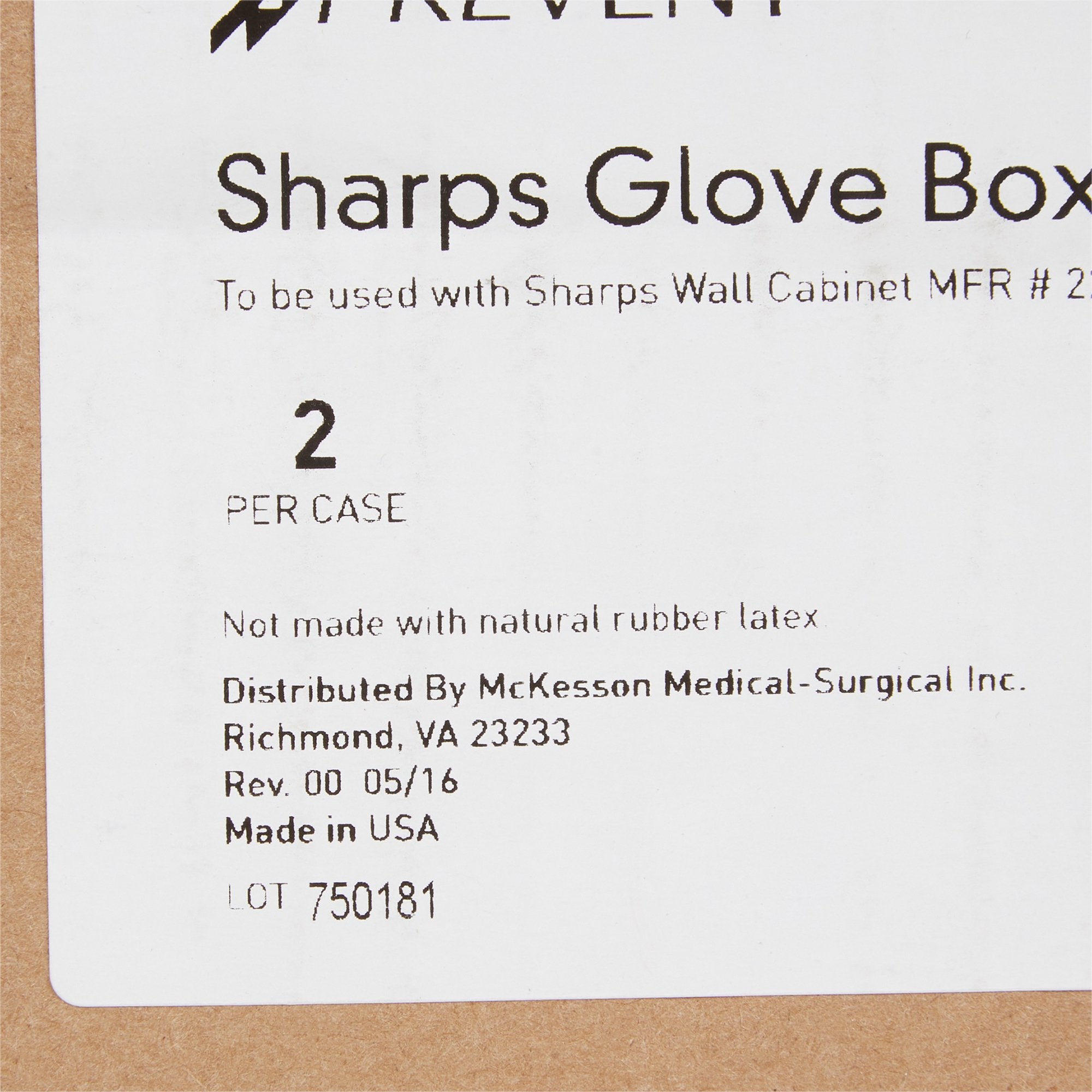 Glove Box Holder McKesson Prevent Vertical Mounted 1-Box Capacity Putty 3-7/8 X 6-1/2 X 11 Inch Plastic