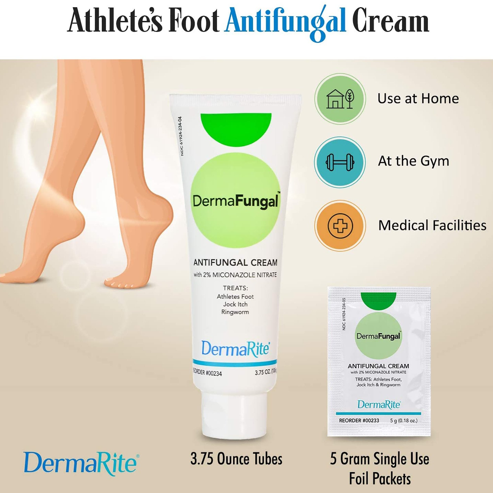 Antifungal DermaFungal 2% Strength Cream 3.75 oz. Tube