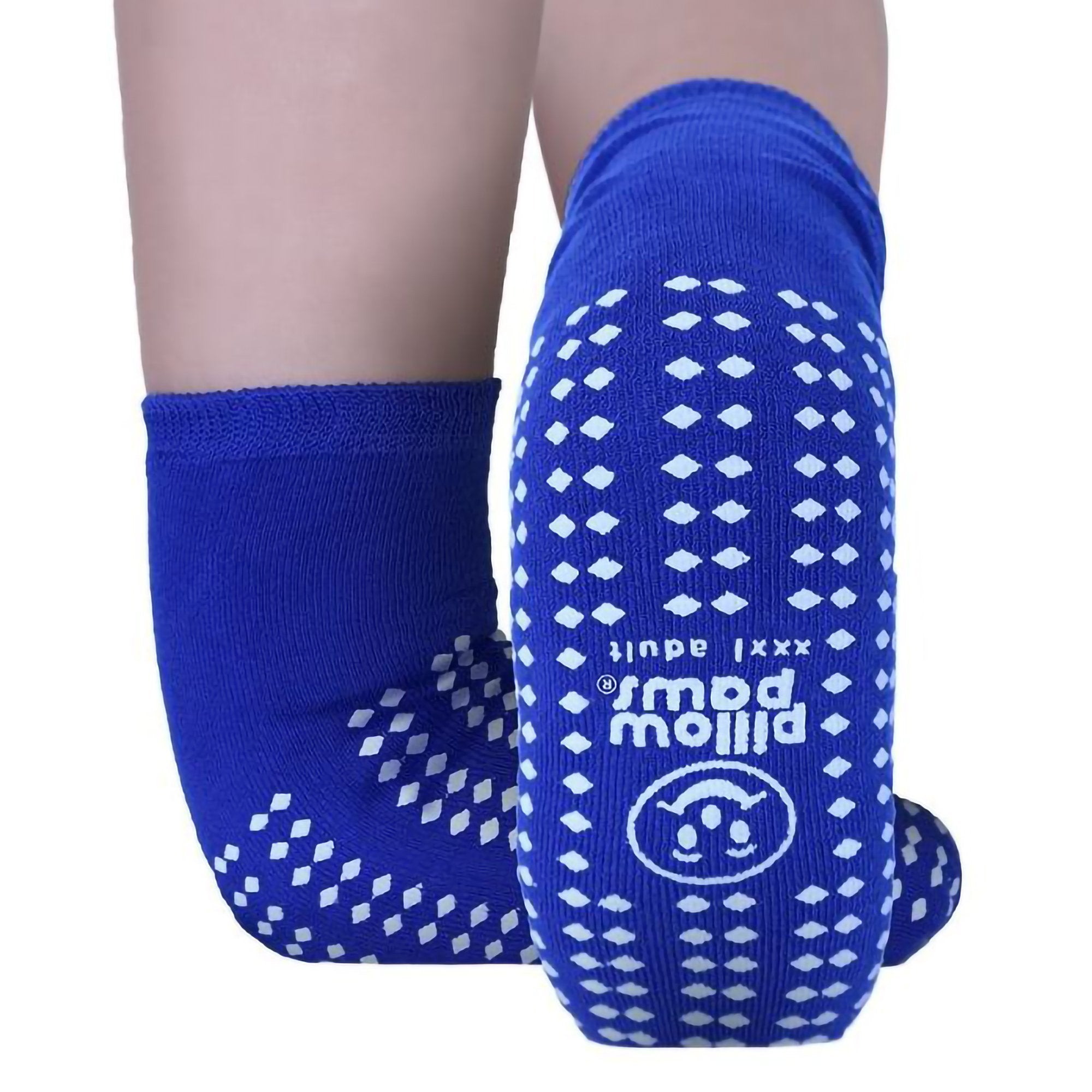 Slipper Socks Pillow Paws Bariatric 3X-Large Royal Blue Ankle High
