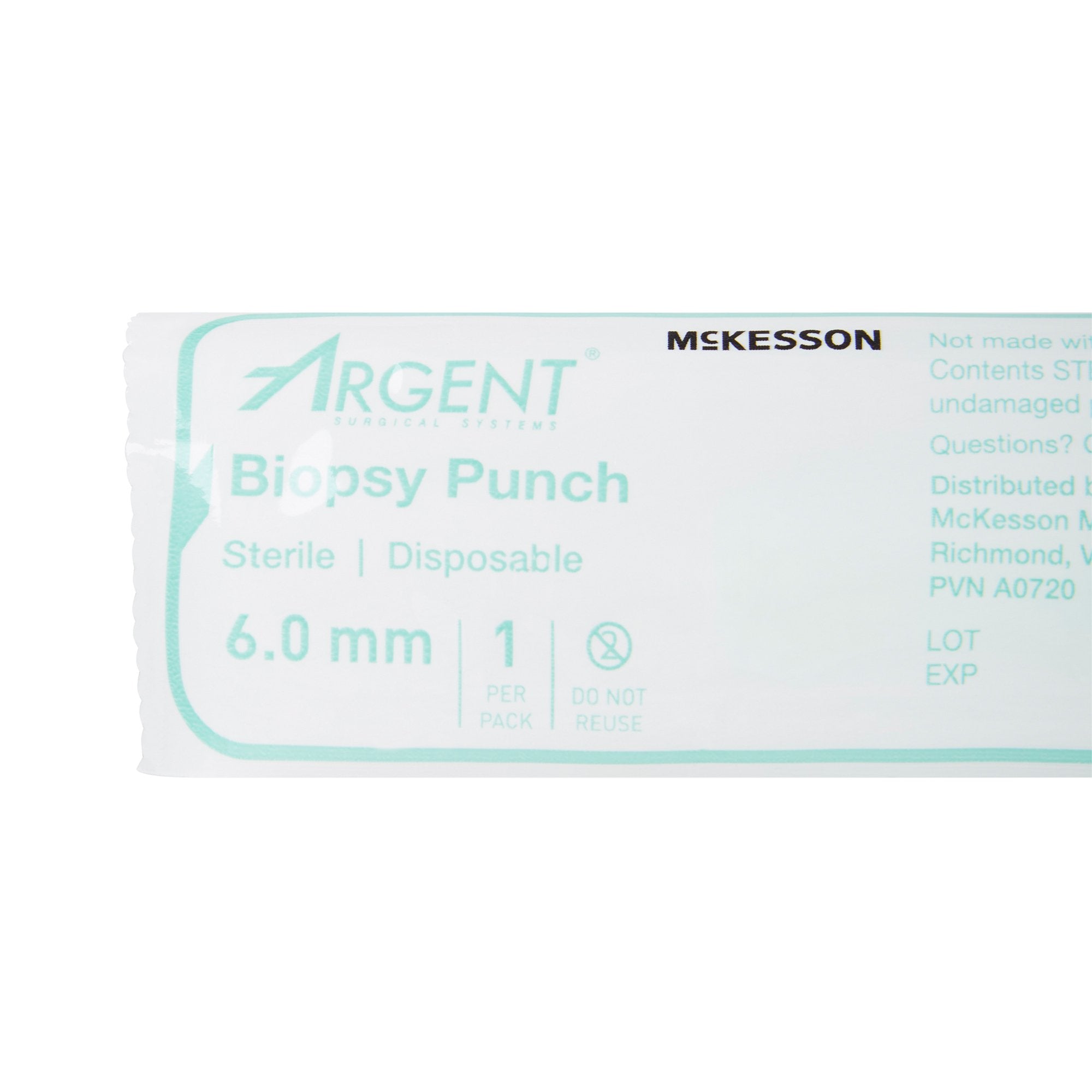 Biopsy Punch McKesson Argent Dermal 6 mm