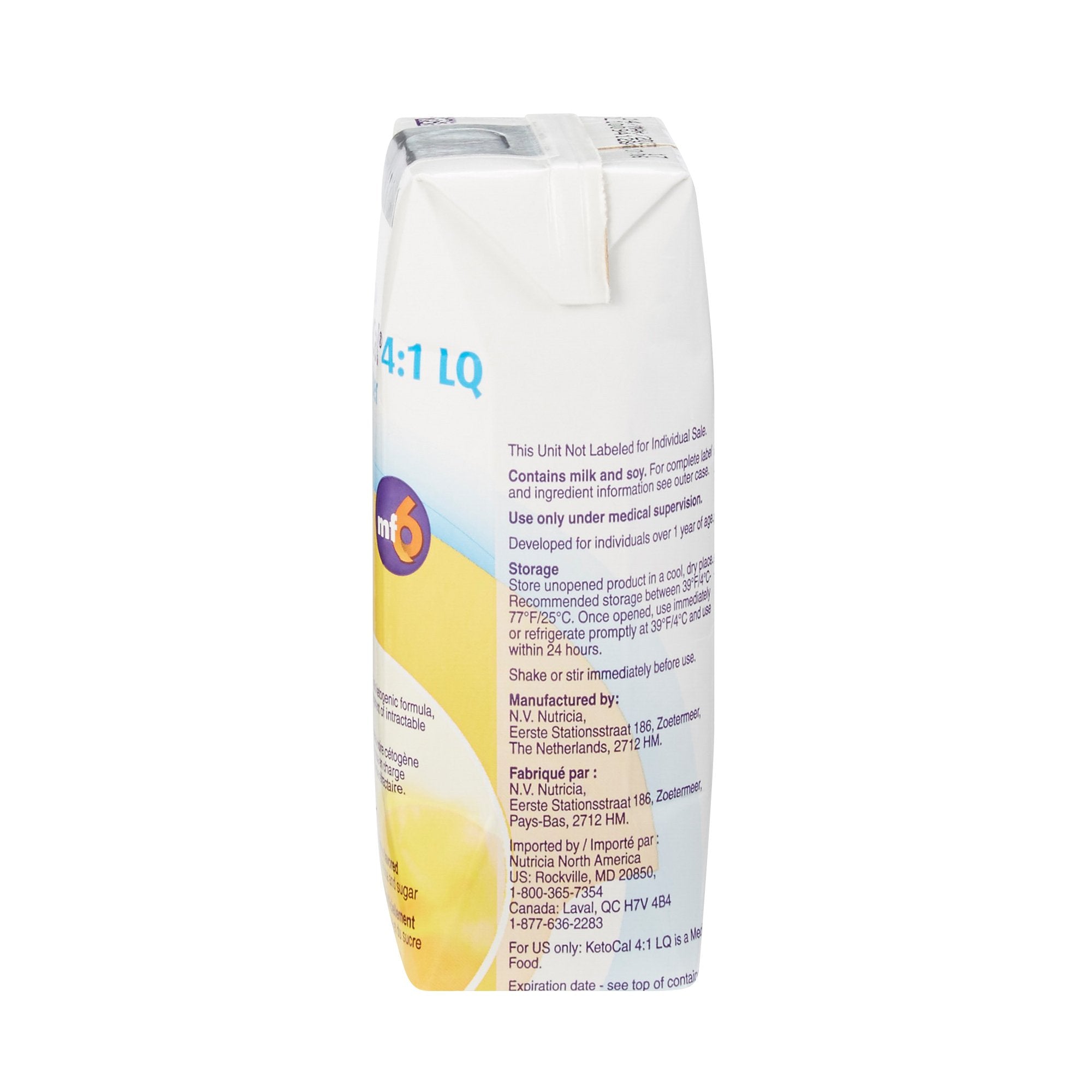 Oral Supplement KetoCal 4:1 LQ Vanilla Flavor Liquid 8 oz. Carton