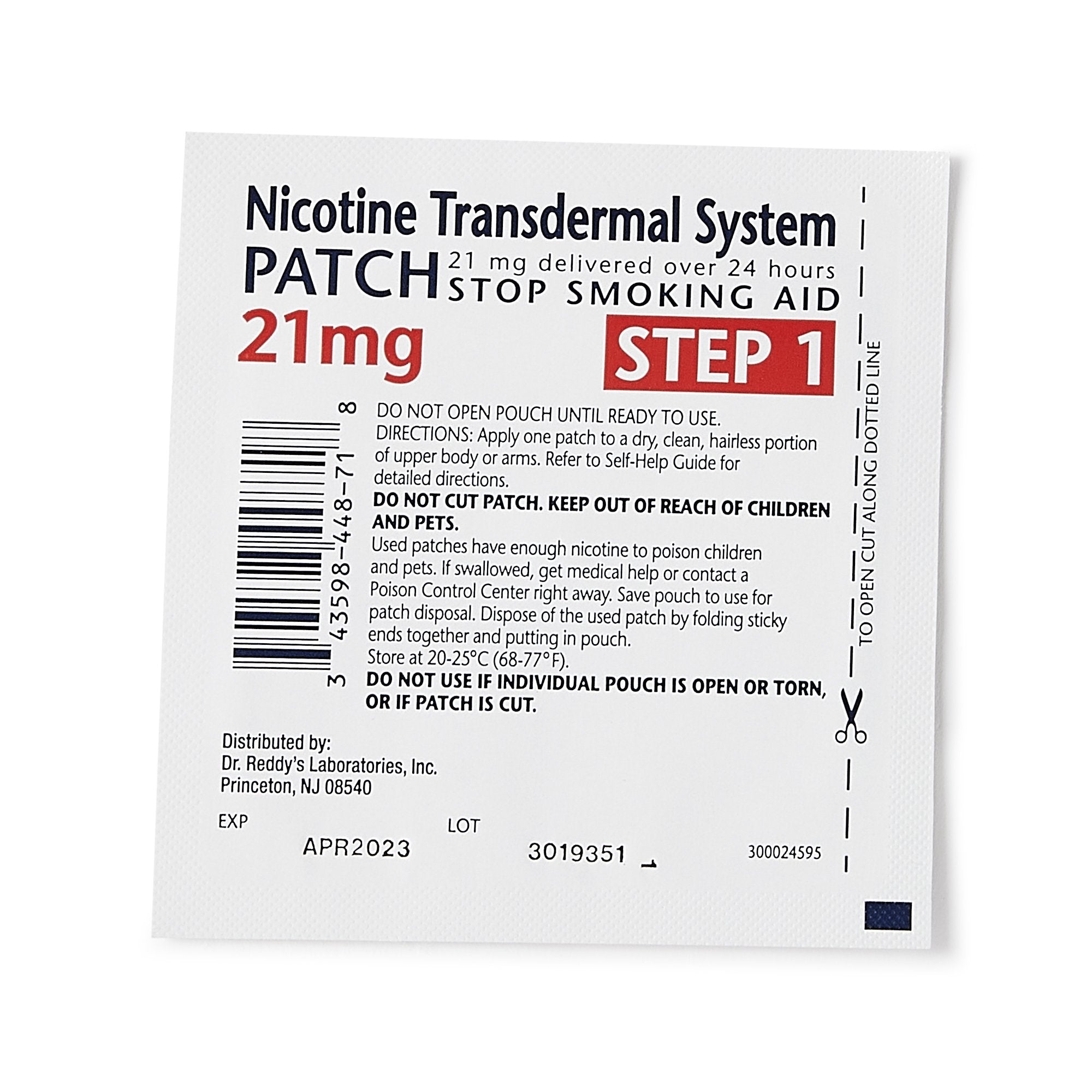 Stop Smoking Aid Habitrol 21 mg Strength Transdermal Patch