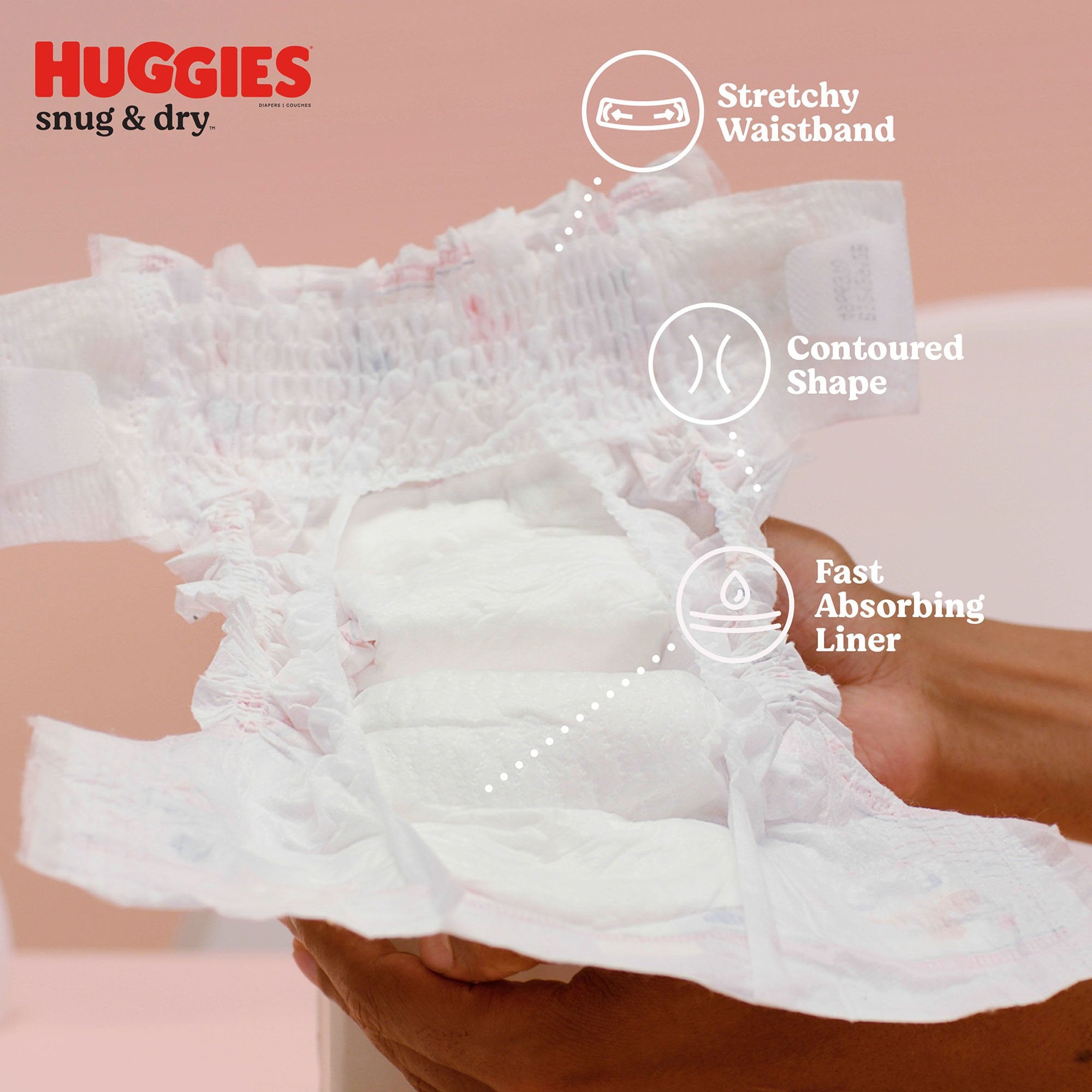 Unisex Baby Diaper Huggies Snug & Dry Size 6 Disposable Heavy Absorbency