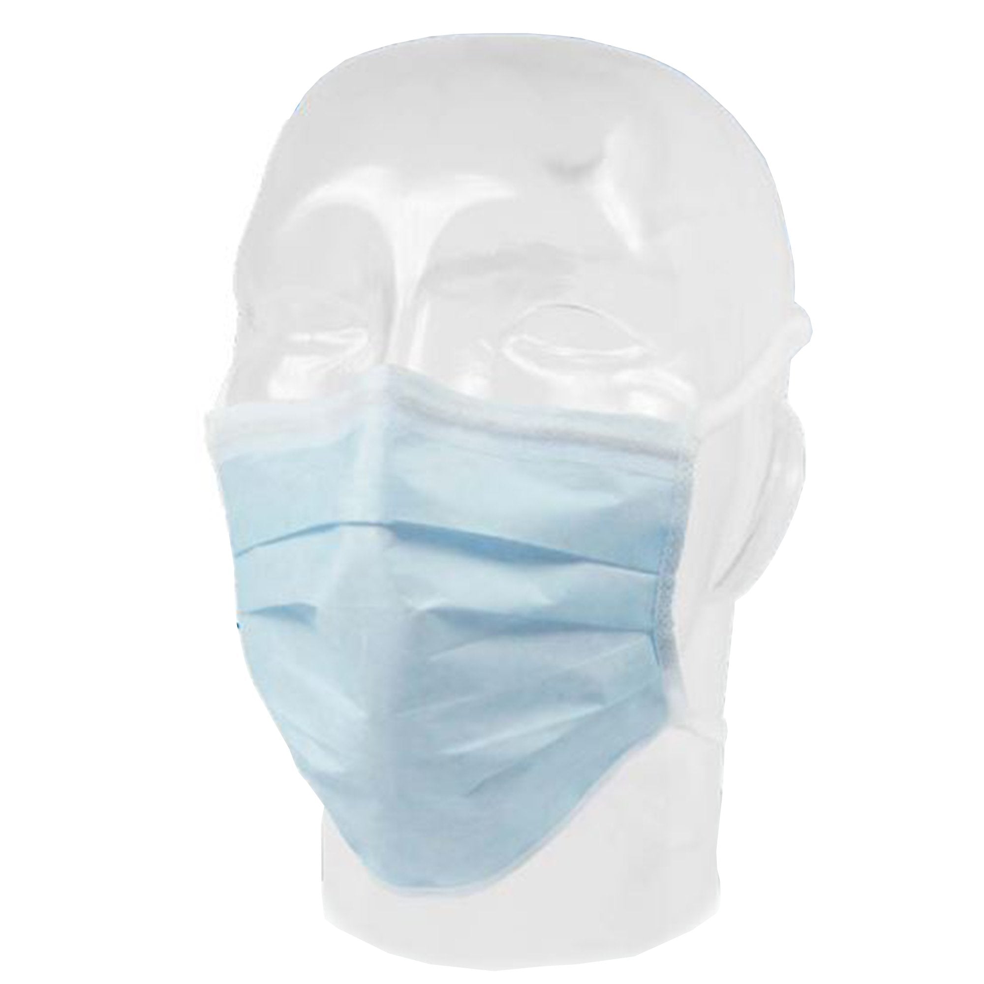 Surgical Mask Comfort-Plus Pleated Tie Closure One Size Fits Most Blue NonSterile Not Rated Adult