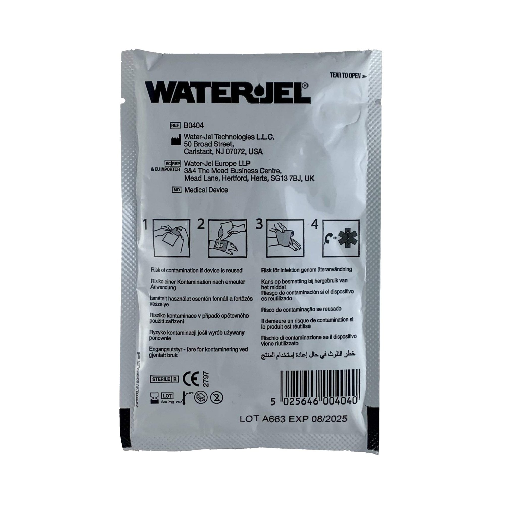 Burn Dressing Water-Jel First Responder 4 X 4 Inch Square Sterile
