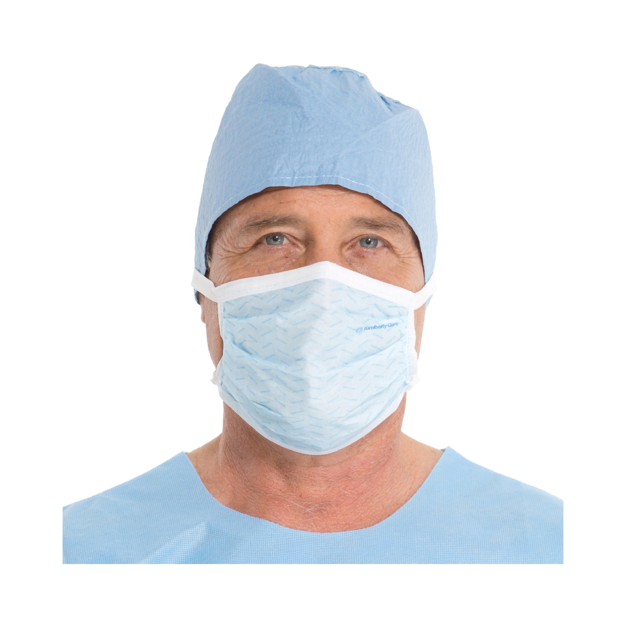 Surgical Mask Soft Touch II Pleated Tie Closure One Size Fits Most Blue NonSterile Not Rated Adult