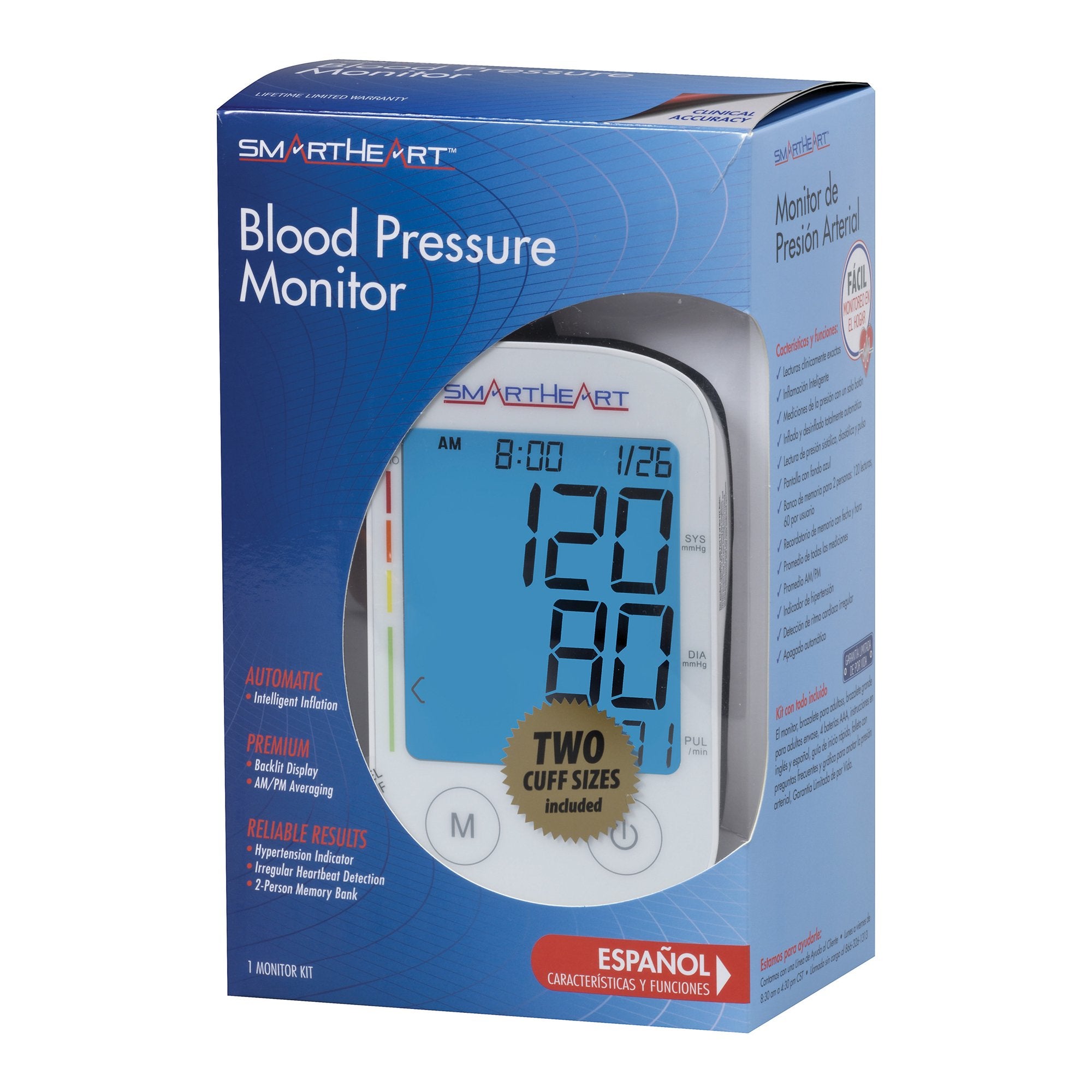 Home Automatic Digital Blood Pressure Monitor Veridian Multiple Sizes Nylon Cuff 2230 cm to 3042 cm Desk Model