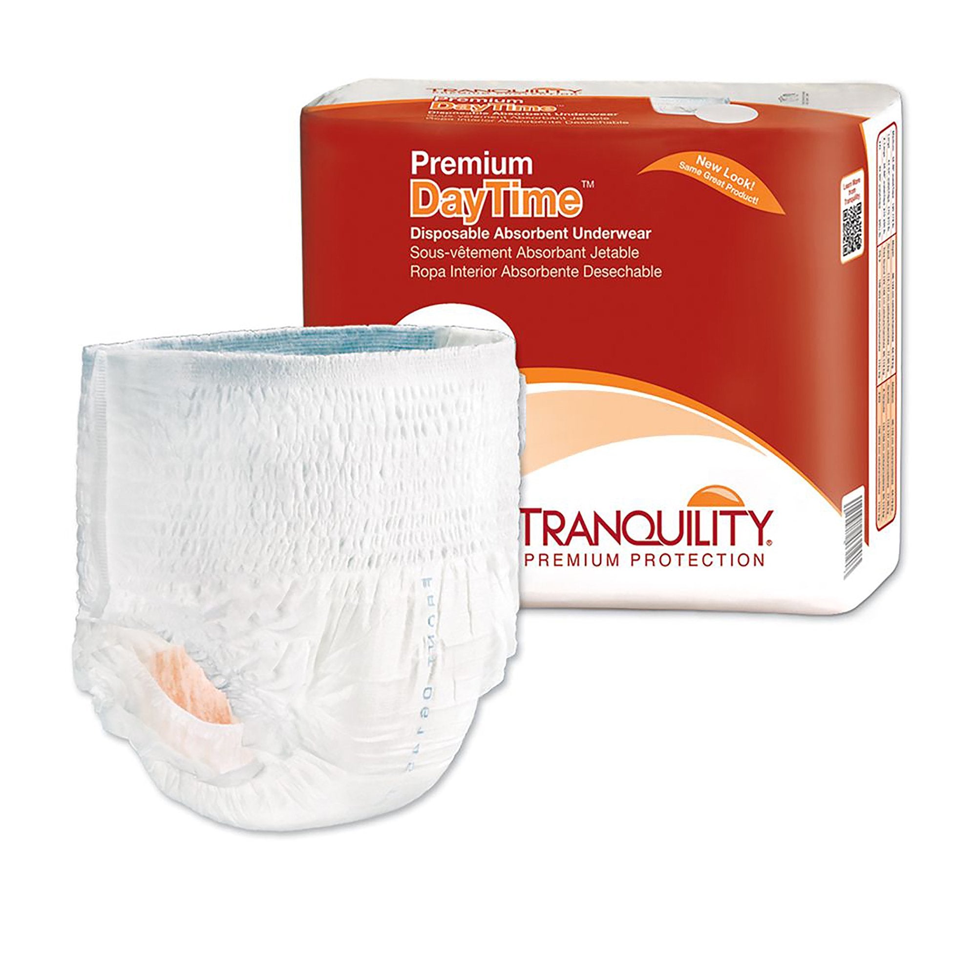 Unisex Adult Absorbent Underwear Tranquility Premium DayTime Pull On with Tear Away Seams 2X-Large Disposable Heavy Absorbency