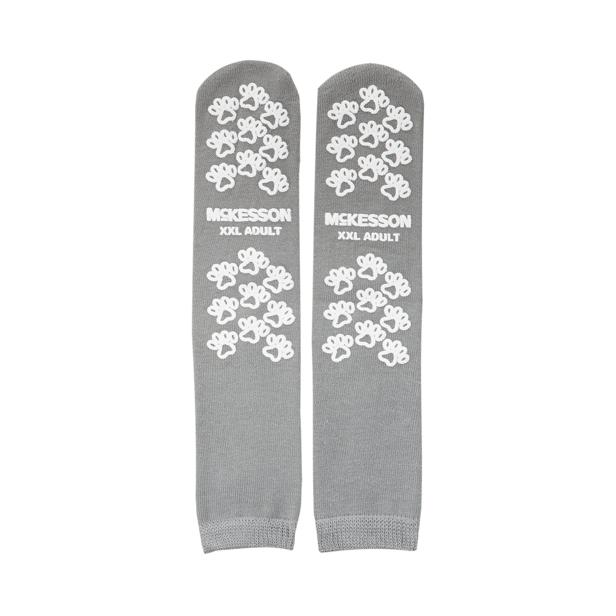 Slipper Socks McKesson Terries 2X-Large Gray Above the Ankle