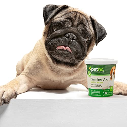 PetNC Natural Care Calming Aid Soft Chews for Dogs, 120 Count