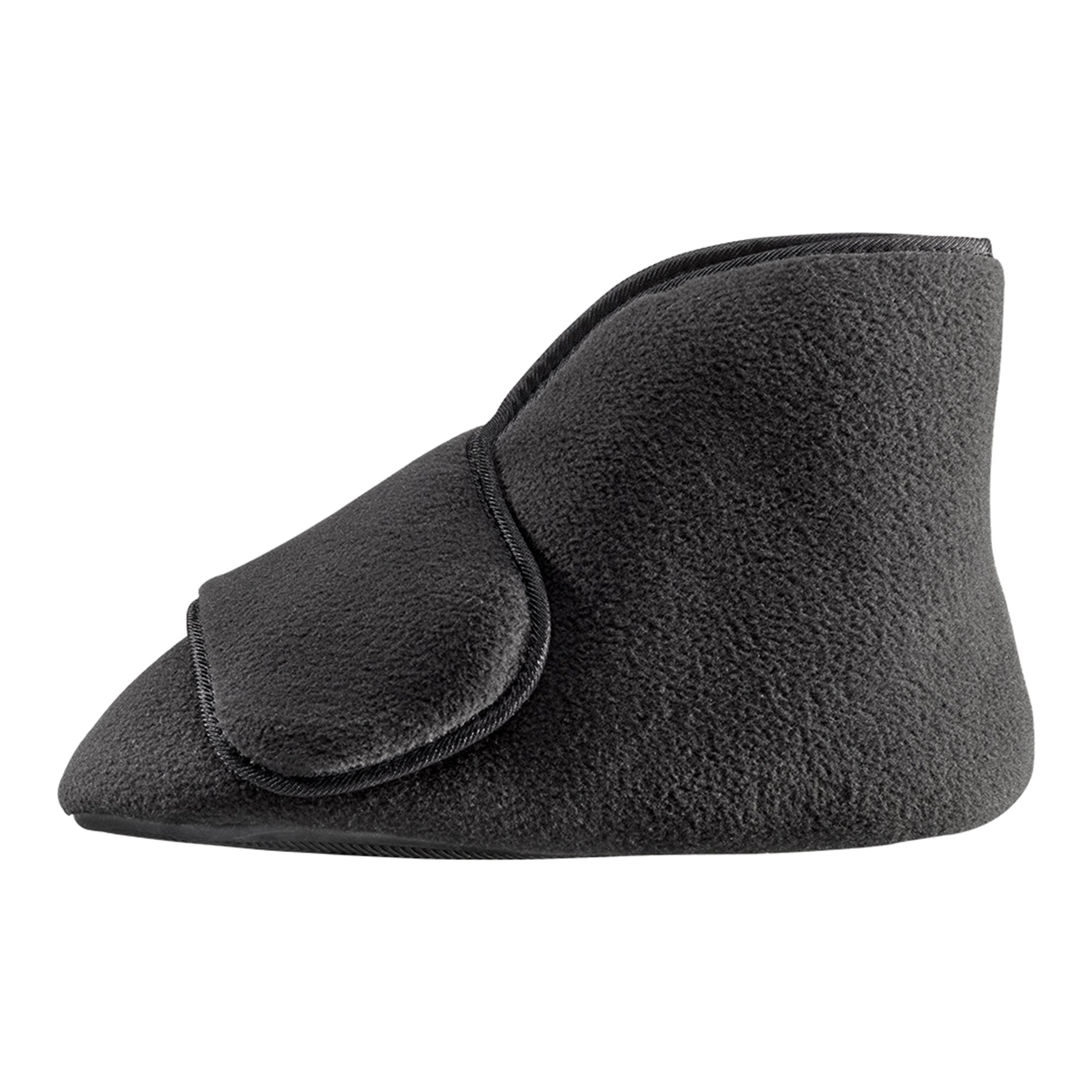 Diabetic Bootie Slippers Silverts Small / X-Wide Black Ankle High