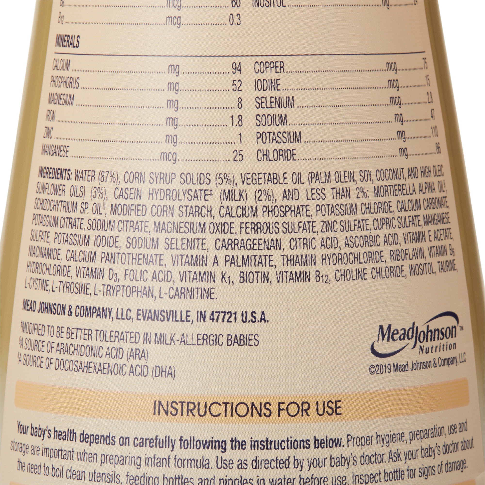 Infant Formula Nutramigen 32 oz. Bottle Liquid Iron Cow's Milk Allergy