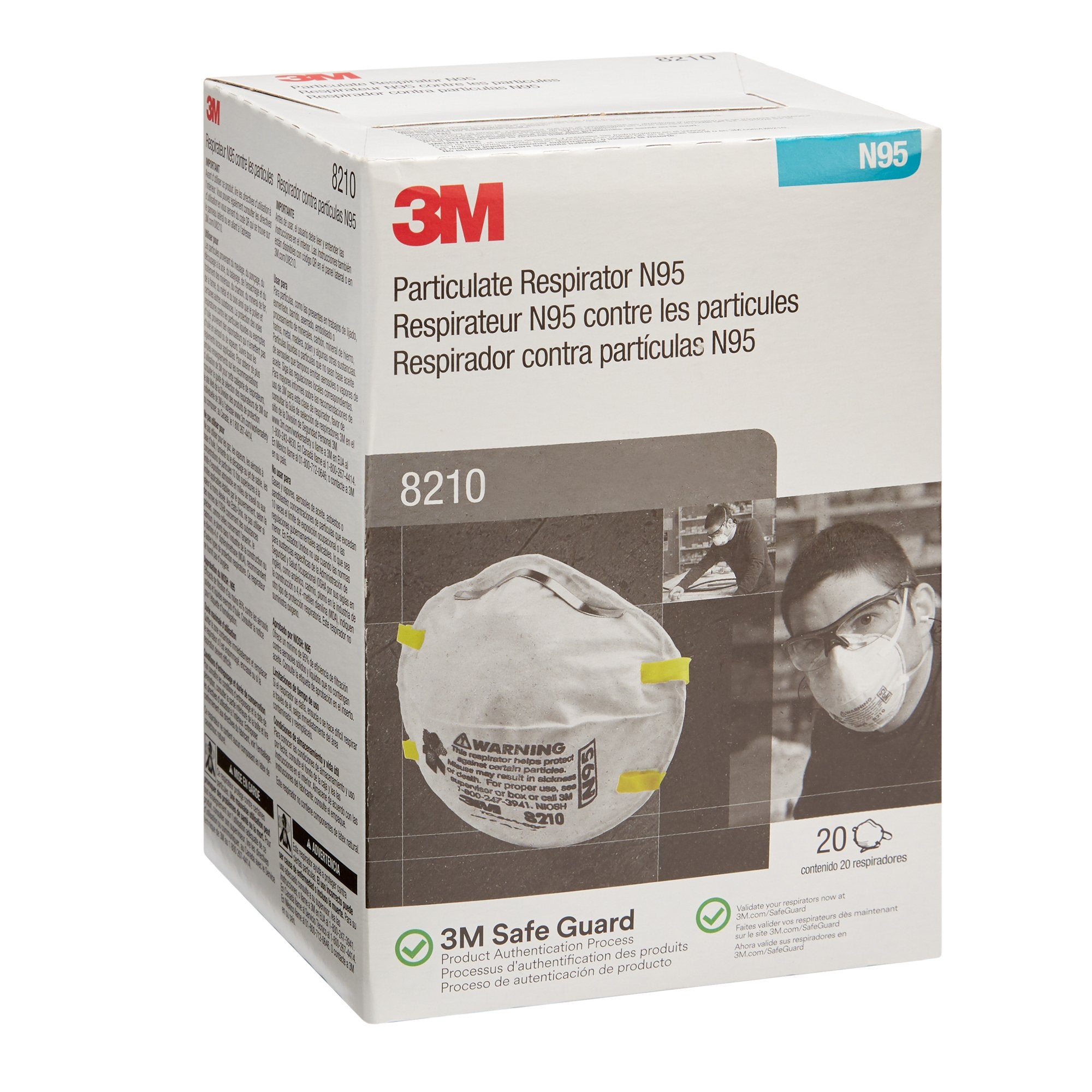 Particulate Respirator Mask 3M Industrial N95 Cup Elastic Strap One Size Fits Most White NonSterile Not Rated Adult