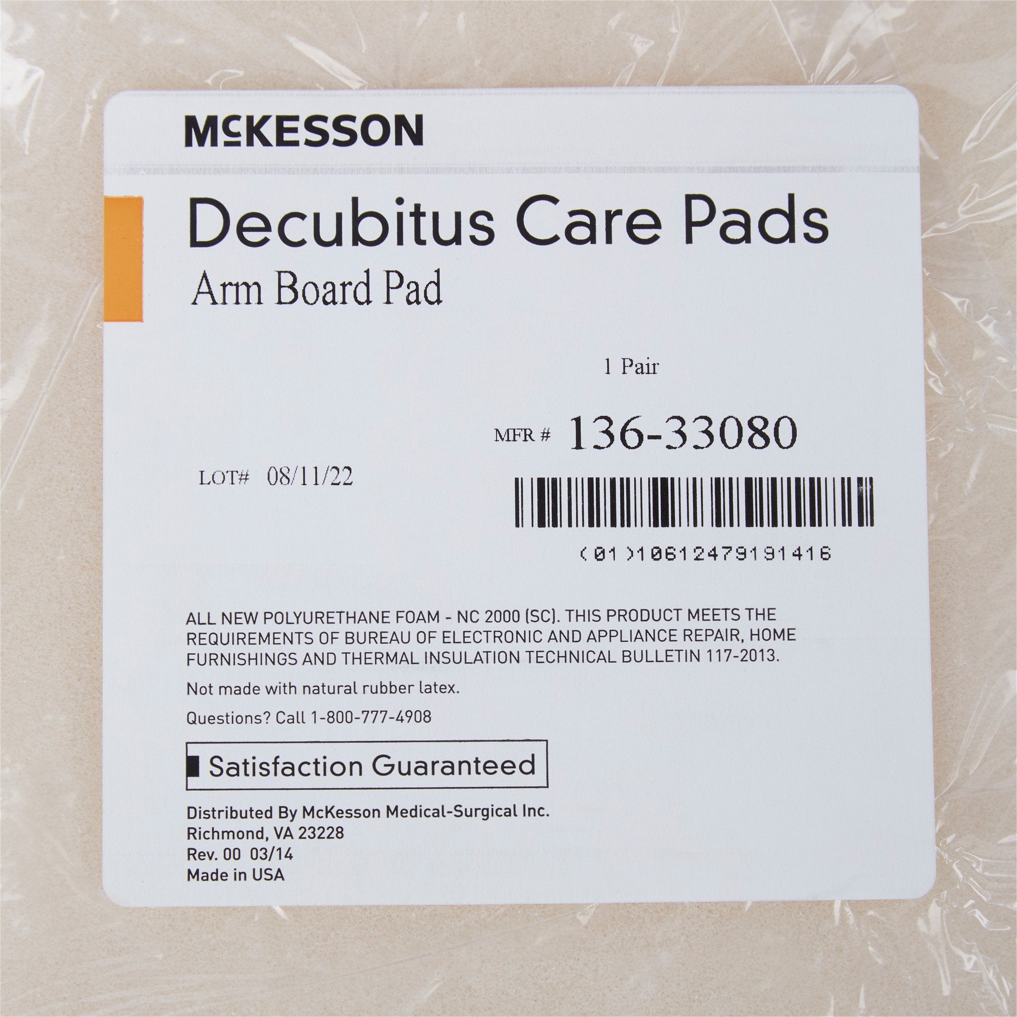 Armboard Pads McKesson For Use with Adding Aditional Padding to Standard Armboards