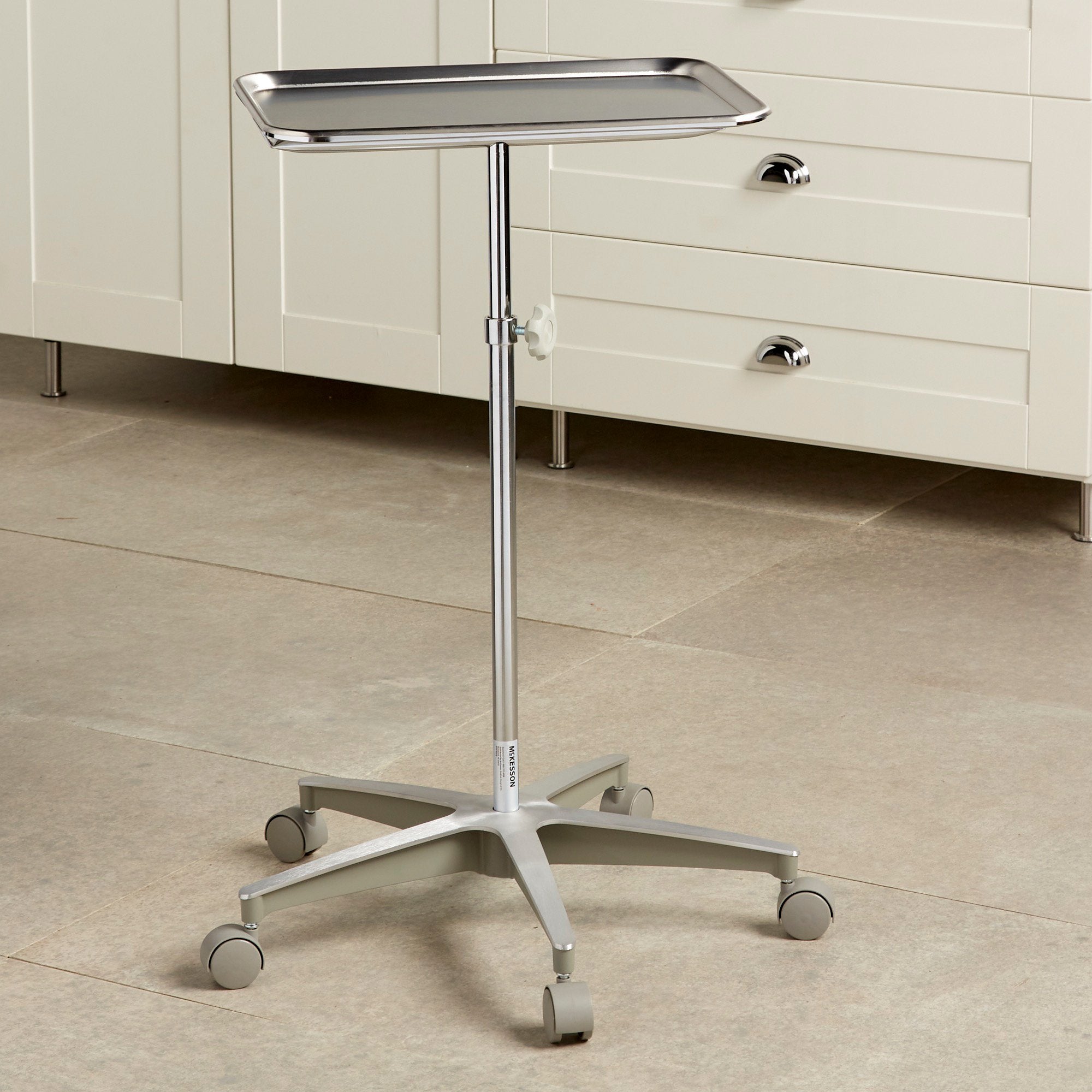 Instrument Stand McKesson 5 lbs. Tray Five Leg Base 29.25 - 48.75 Inch 12.62 X 19.25 X 0.75 Inch