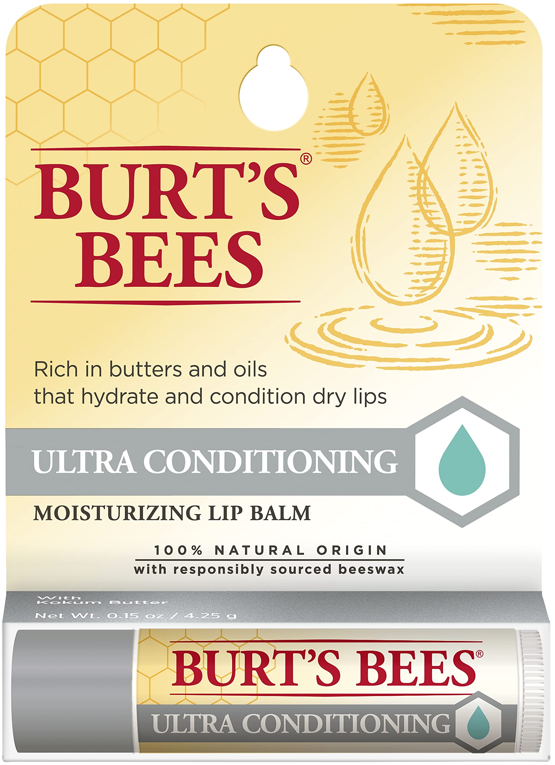 Burt's Bees Lip Balm, Ultra Conditioning with Kokum Butter
