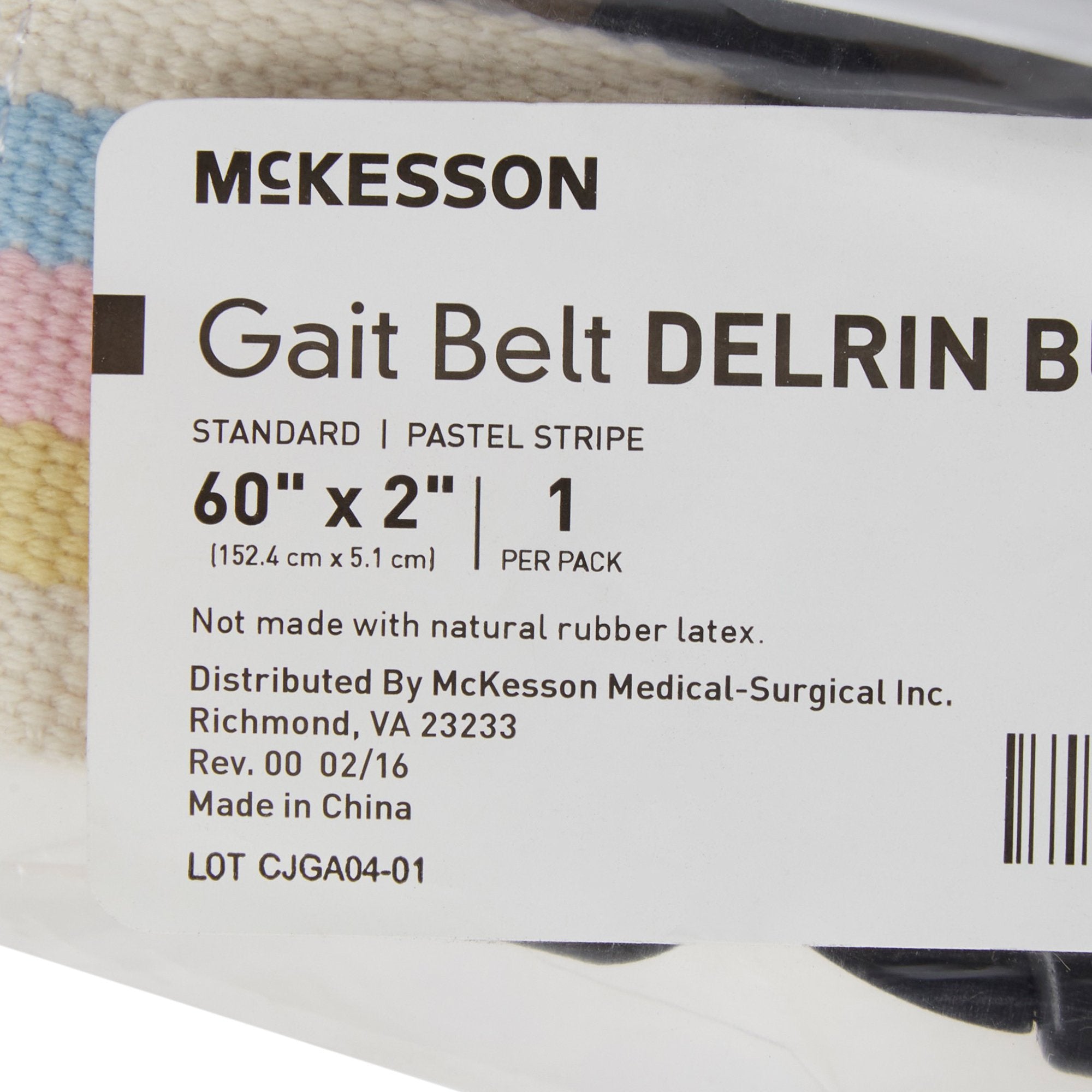 Gait Belt McKesson 60 Inch Length Pastel Stripe