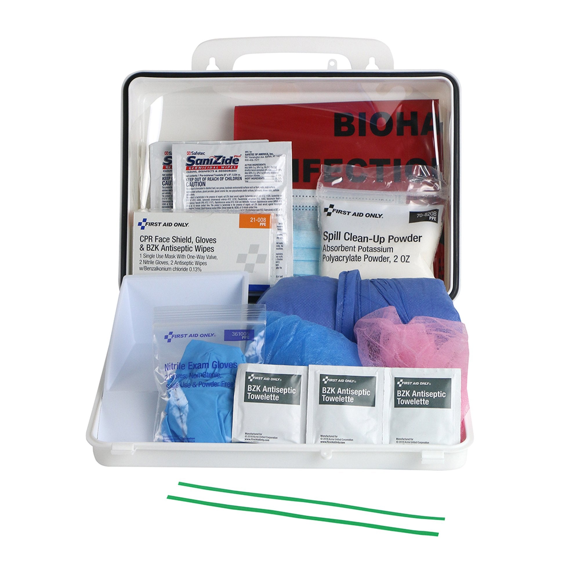Bloodborne Pathogen Spill Clean Up / Personal Protection With CPR Pack Kit First Aid Only