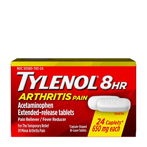 Tylenol 8 Hour Arthritis Pain Tablets with Acetaminophen for Joint Pain, 24 ct