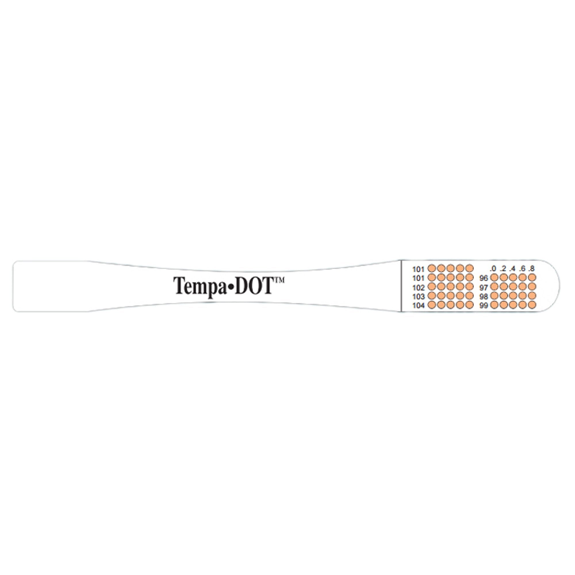 Disposable Oral Thermometer TempaDOT 99 to 104 F Color Dots Display