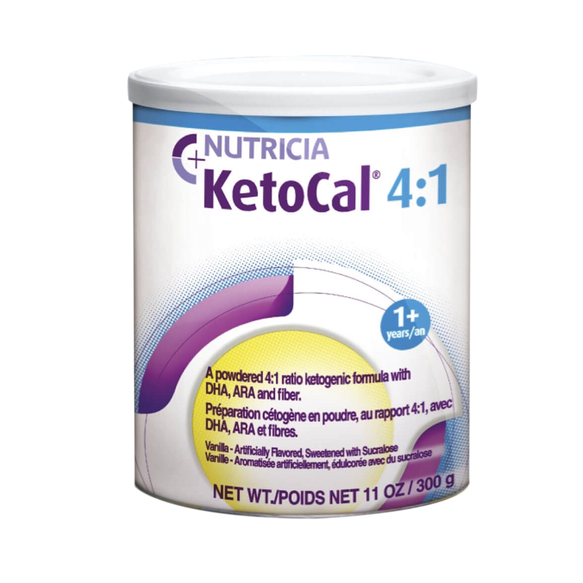 Oral Supplement KetoCal 4:1 Vanilla Flavor Powder 300 Gram Can