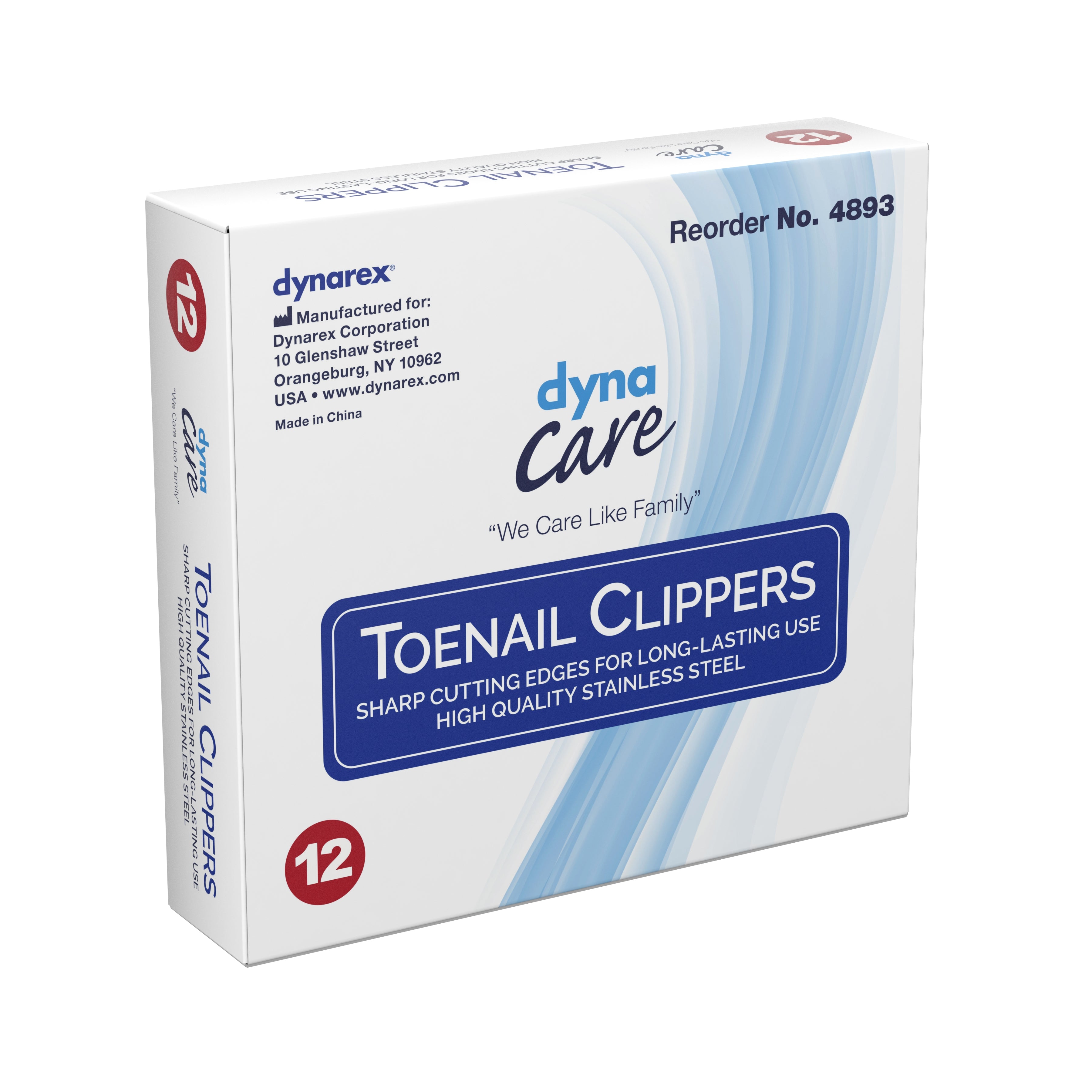 Toenail Clippers Dynarex Thumb Squeeze Lever