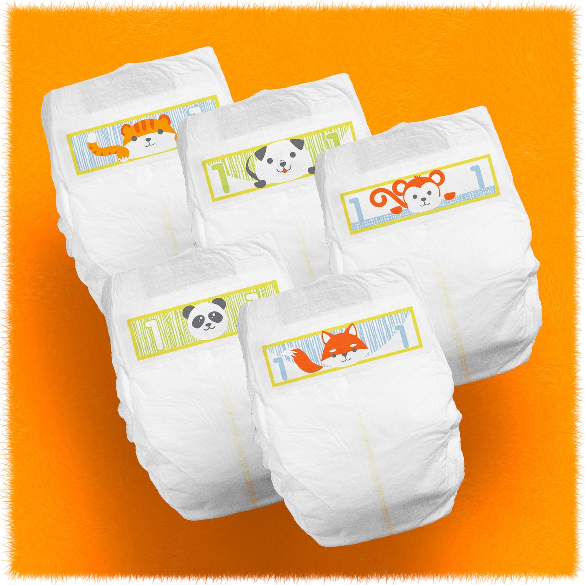 Unisex Baby Diaper Cuties Size 1 Disposable Heavy Absorbency