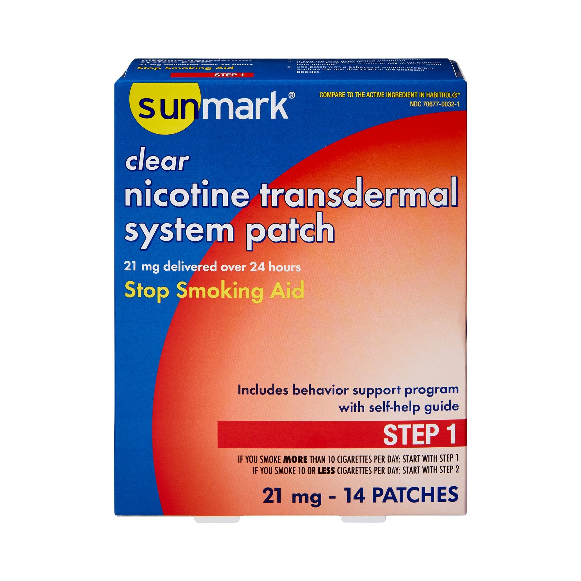 Stop Smoking Aid sunmark 21 mg Strength Transdermal Patch