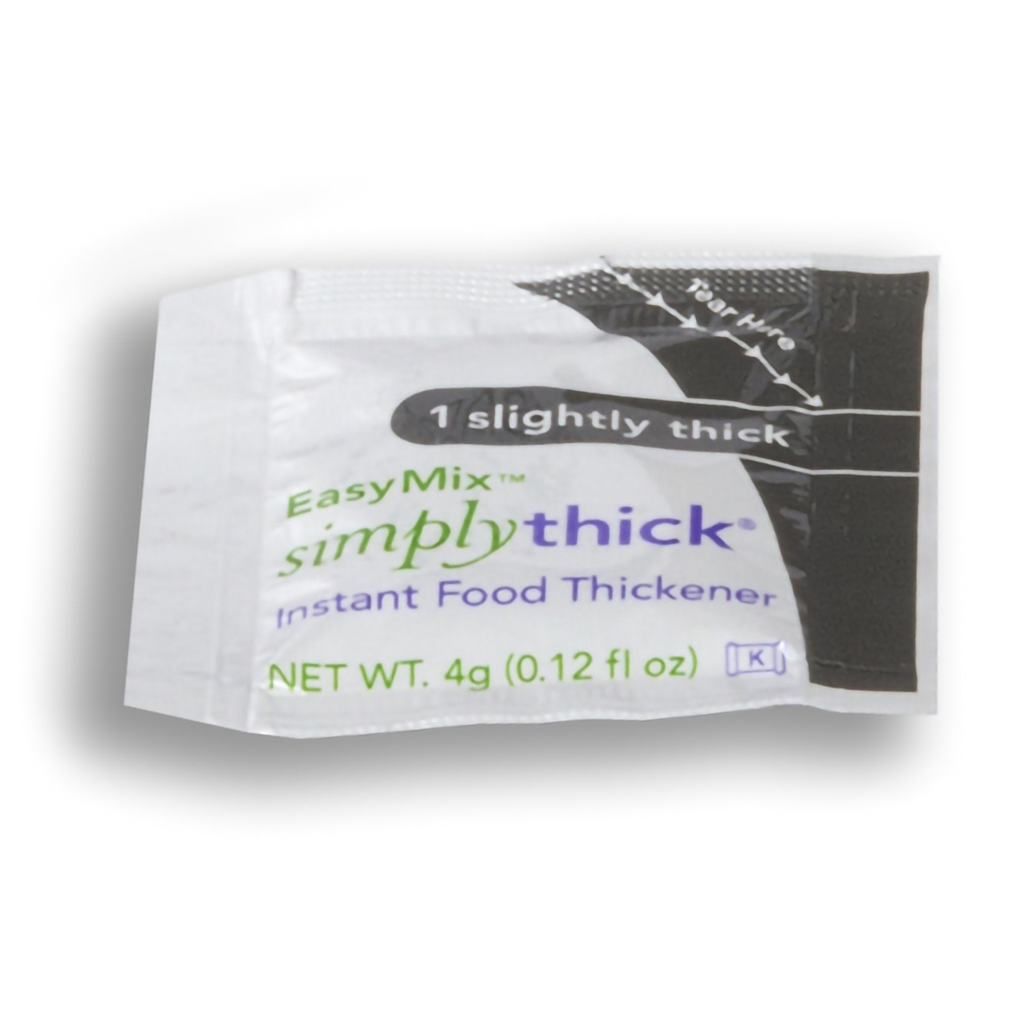 Food and Beverage Thickener SimplyThick Easy Mix 4 oz. Individual Packet Unflavored Gel IDDSI Level 1 Slightly Thick