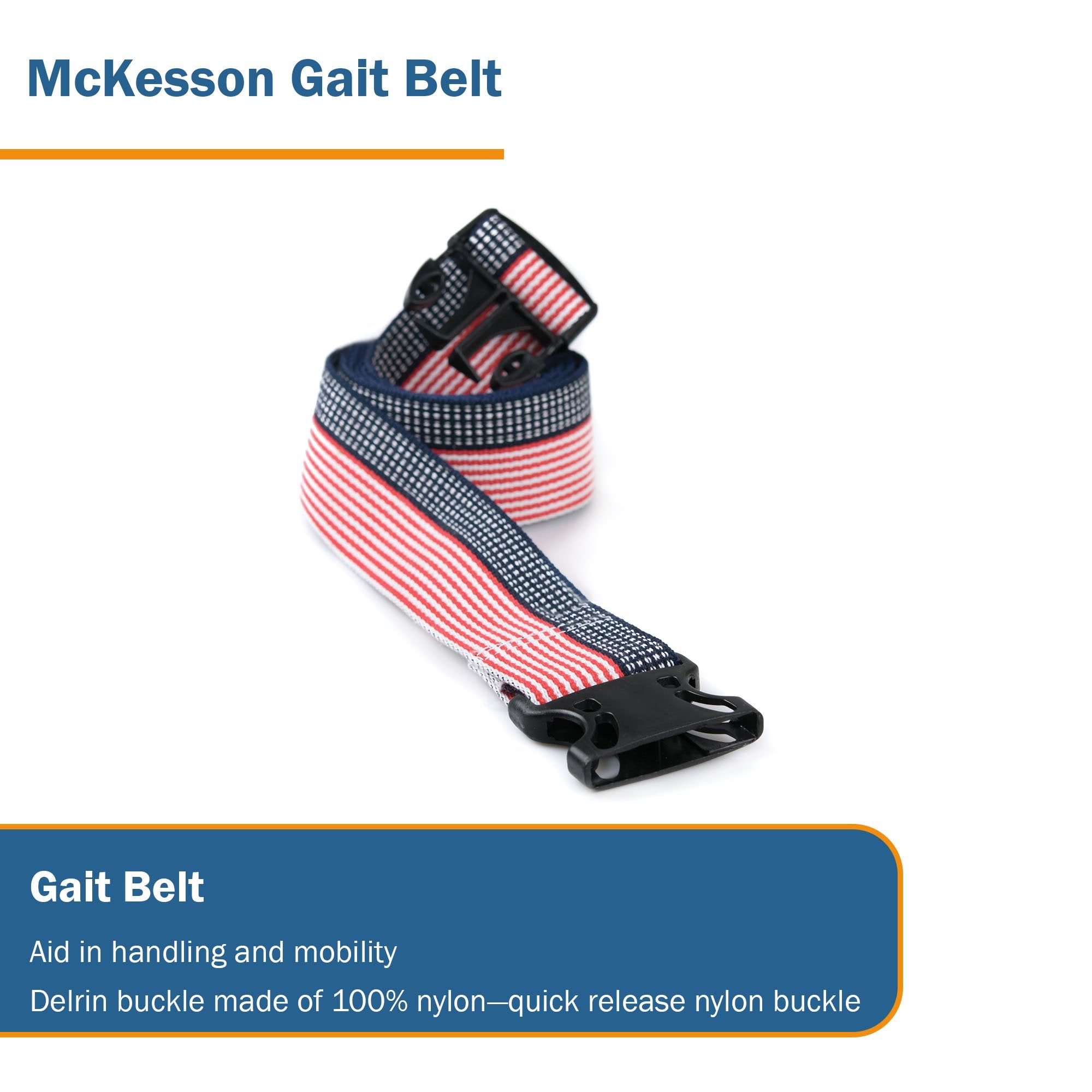 Gait Belt McKesson 60 Inch Length Stars and Stripes Design