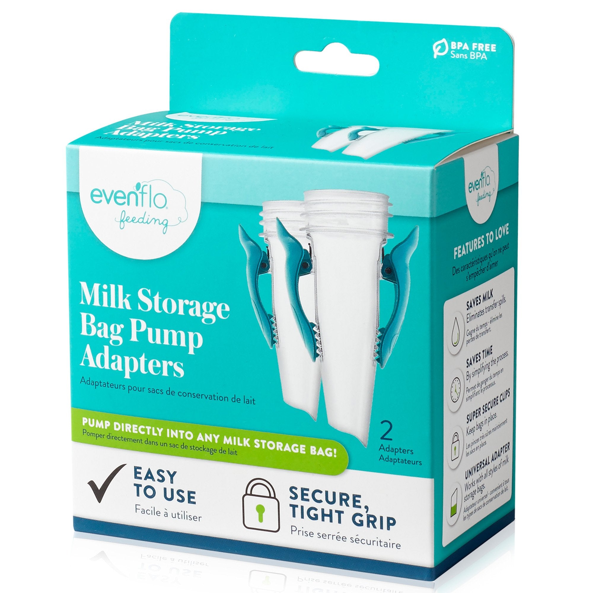 Breast Milk Storage Bag Adapter Evenflo Advanced For Evenflo Advanced Breast Pumps and Most Other Standard Neck Breast Pump Brands