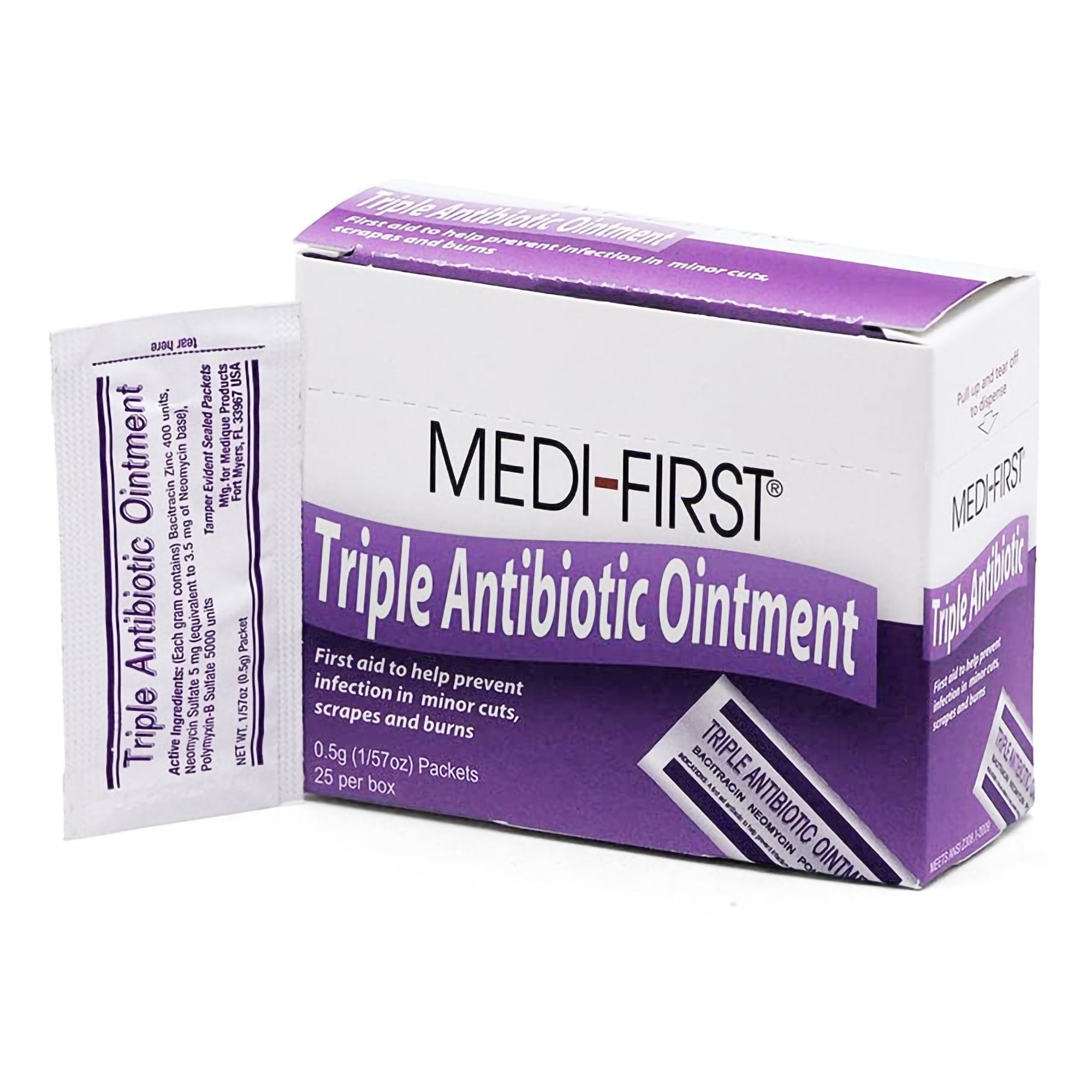First Aid Antibiotic Medi-First Ointment 0.5 Gram Individual Packet