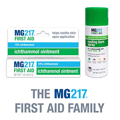 MG217 Maximum Strength Pain Relief Cooling Burn Spray, with Lidocaine and Aloe Vera, 4 oz