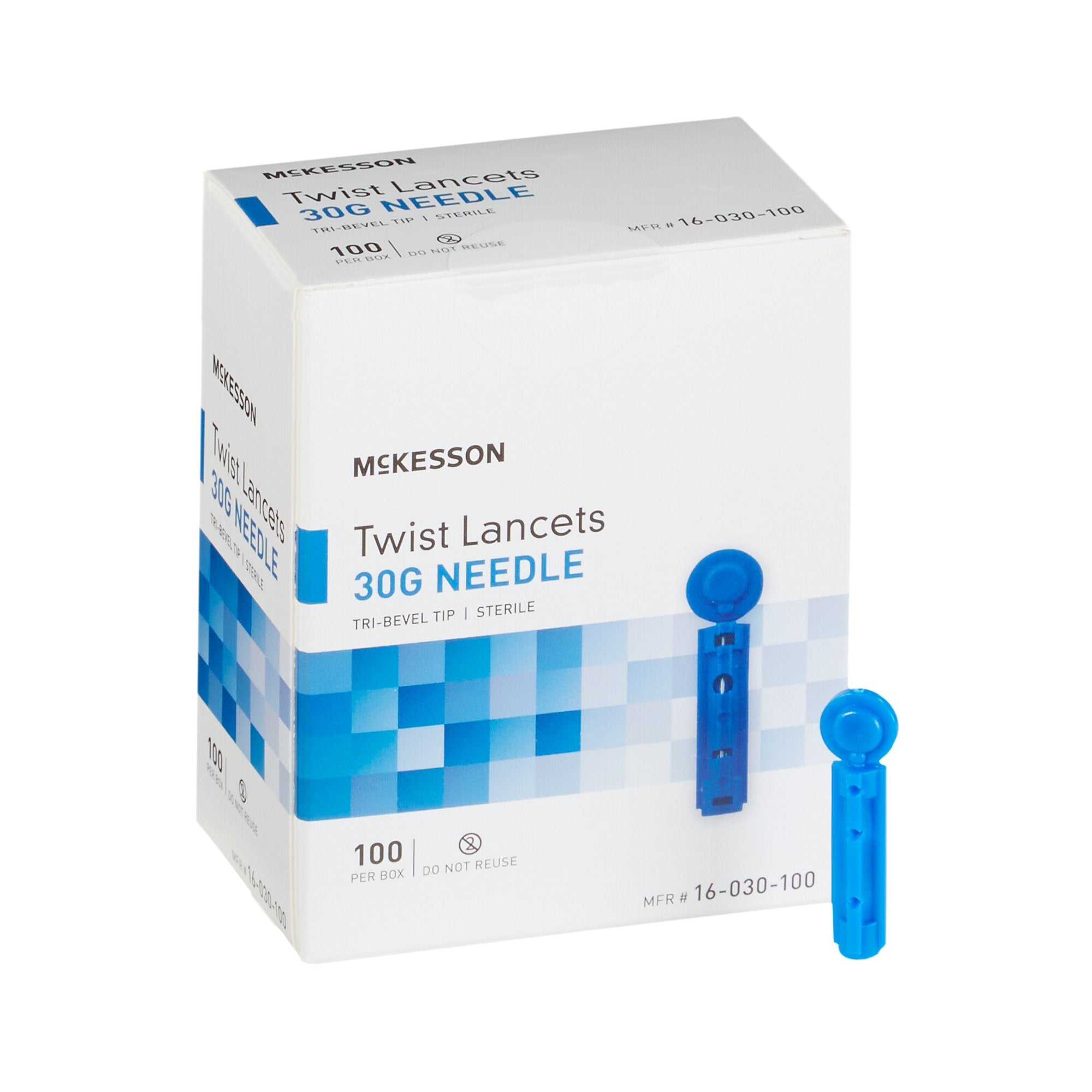 Lancet for Lancing Device McKesson 30 Gauge Non-Safety Twist Off Cap Finger