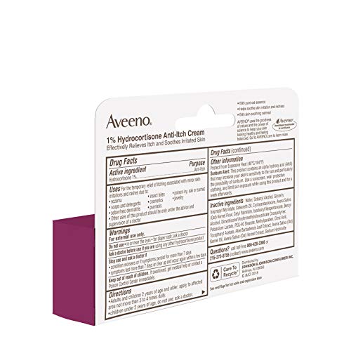 Aveeno 1% Hydrocortisone Anti Itch Cream, Maximum Strength