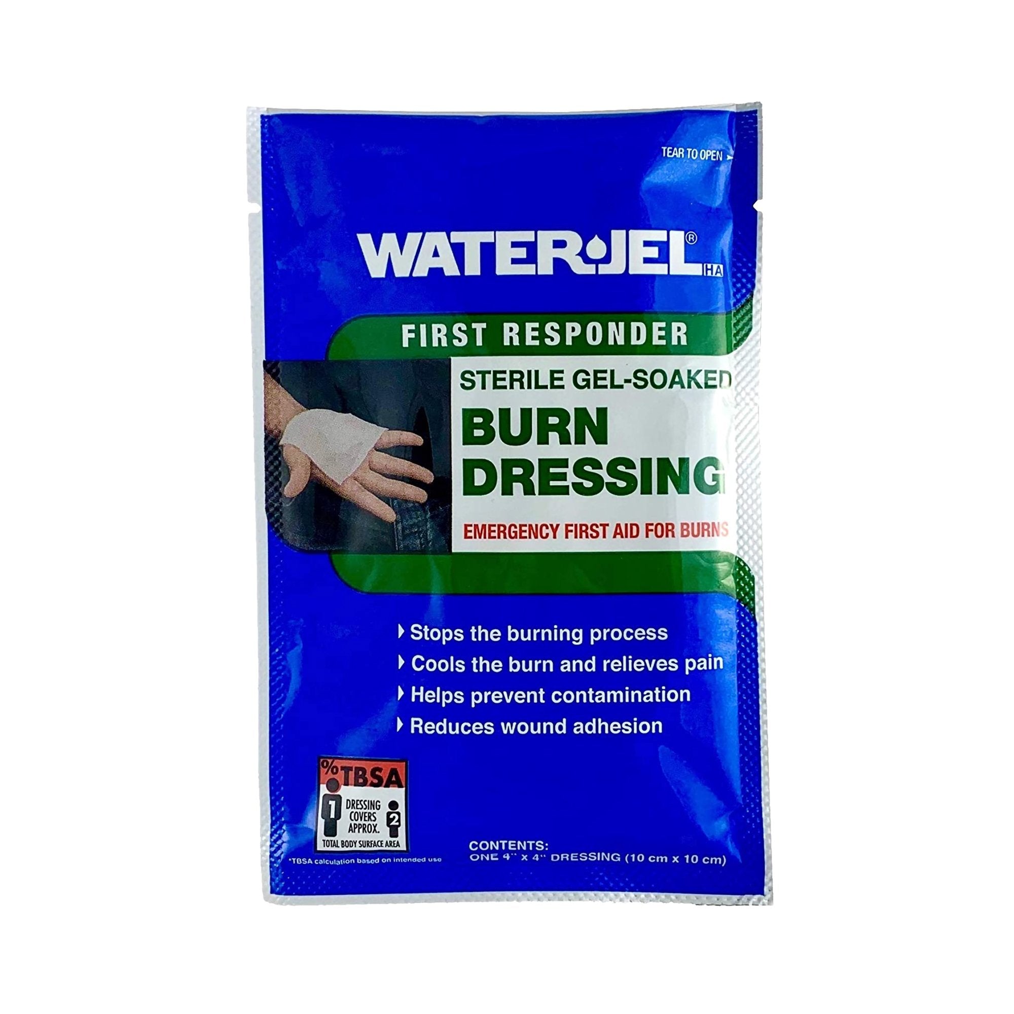 Burn Dressing Water-Jel First Responder 4 X 4 Inch Square Sterile