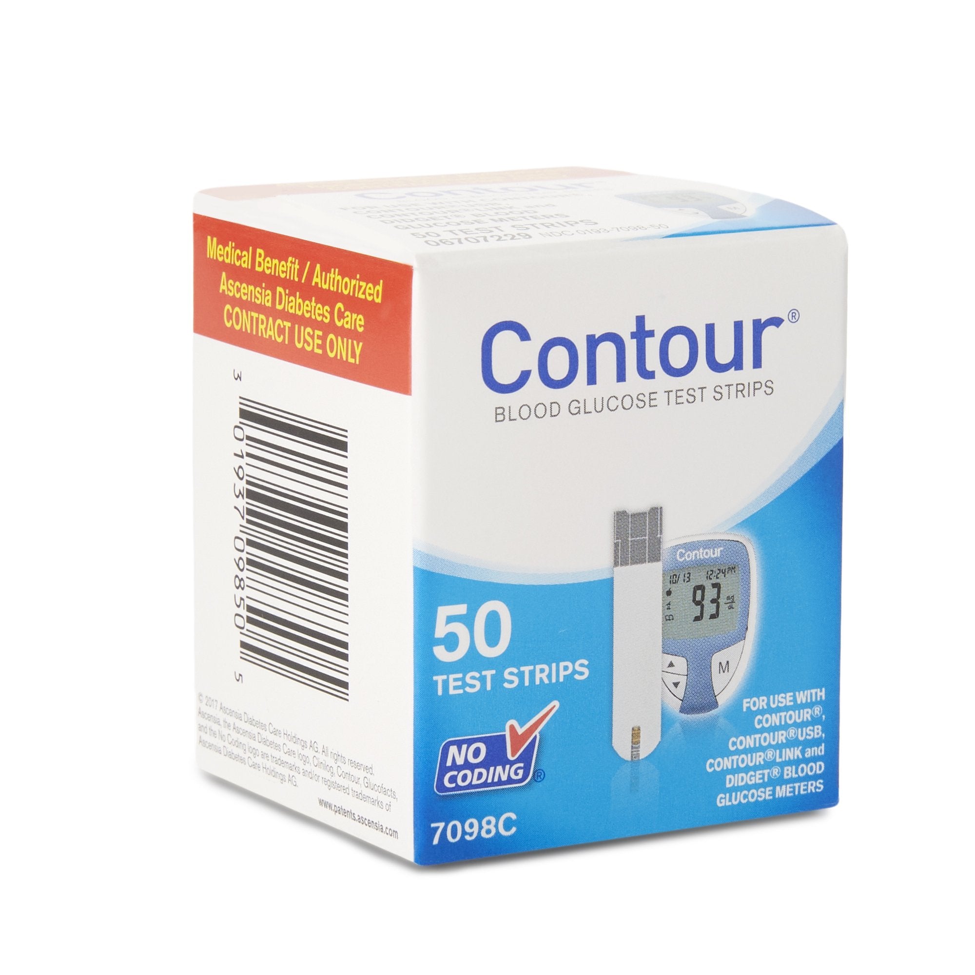 Blood Glucose Test Strips Contour 50 Strips per Pack