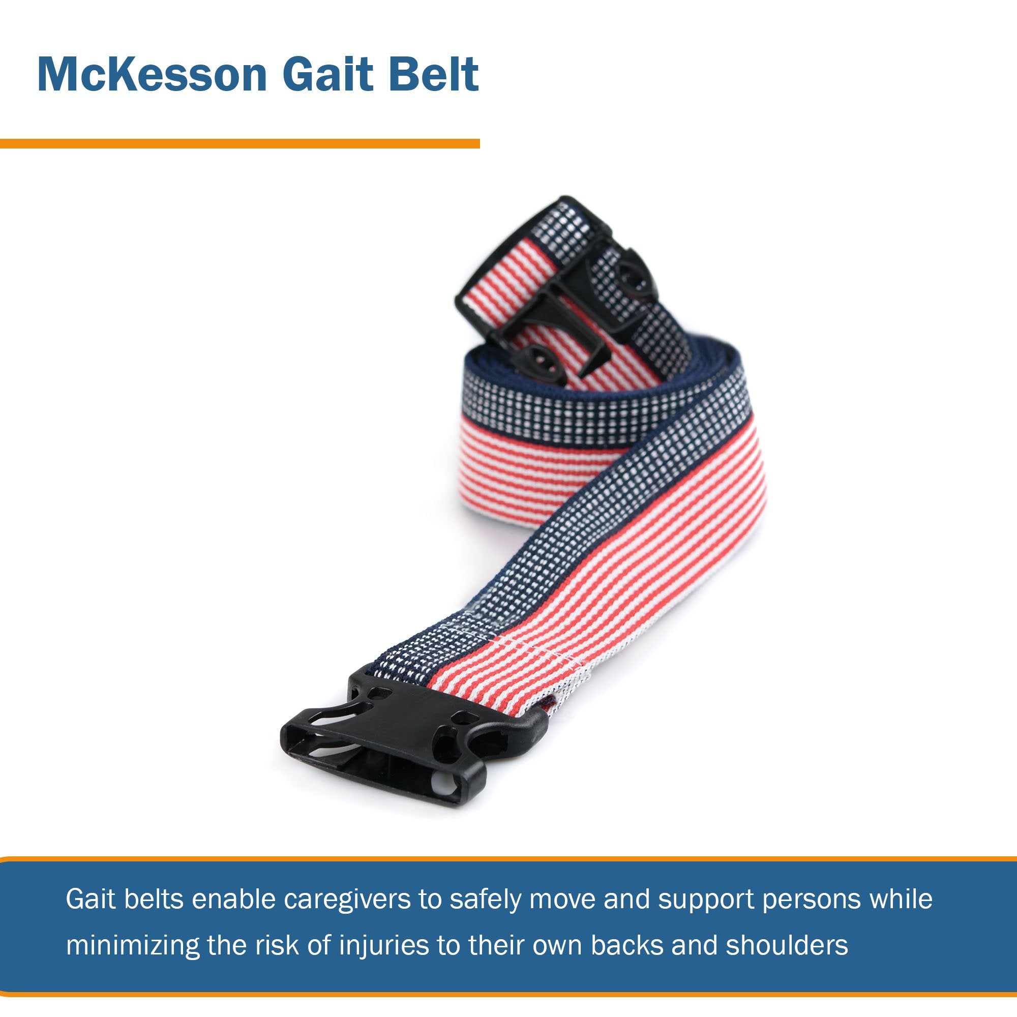 Gait Belt McKesson 60 Inch Length Stars and Stripes Design