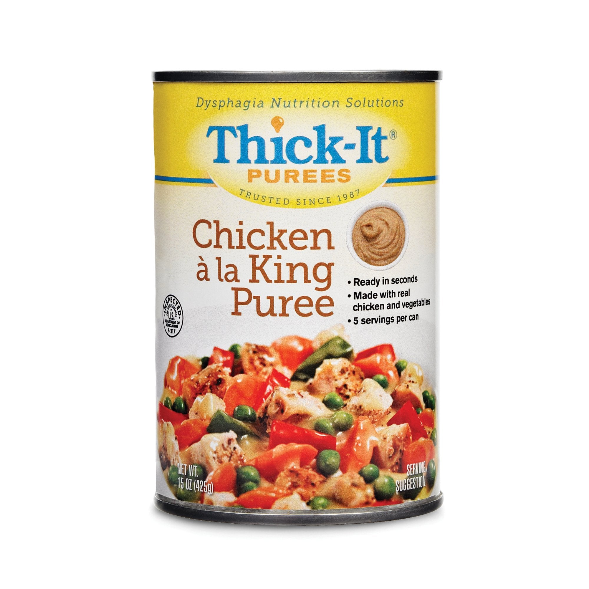 Thickened Food Thick-It 15 oz. Can Chicken  la King Flavor Puree IDDSI Level 4 Extremely Thick/Pureed
