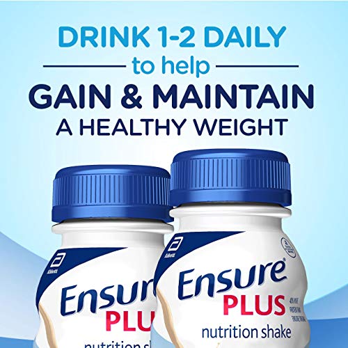 Ensure Plus Nutrition Shake with 16 Grams of Protein, Meal Replacement Shakes, Strawberry, 8 Fl Oz (Pack of 24)