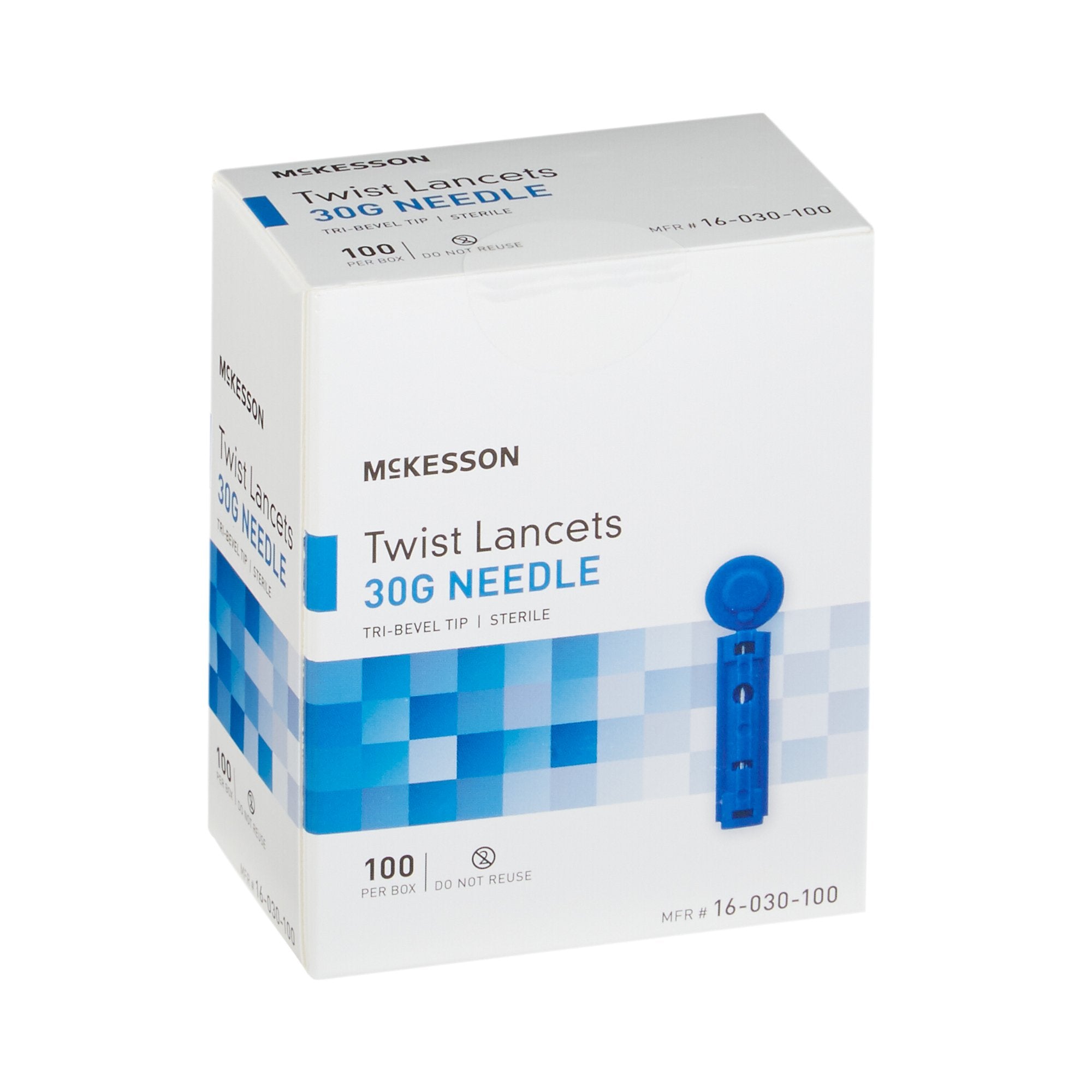 Lancet for Lancing Device McKesson 30 Gauge Non-Safety Twist Off Cap Finger