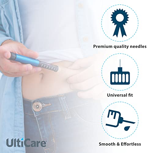 UltiCare Insulin Pen Needles for at-Home Insulin Injections, Compatible with Most Pen Injector Devices, Size 6mm (1/4) x 31G Mini, 100 Count
