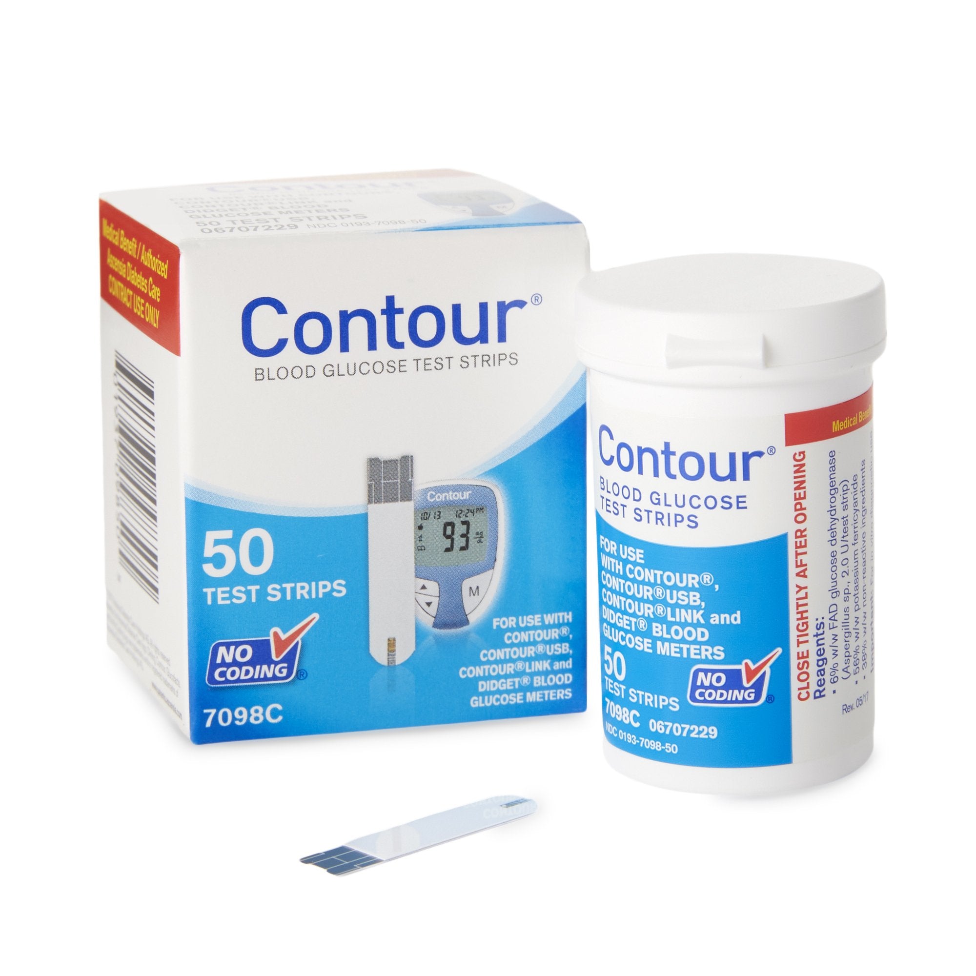 Blood Glucose Test Strips Contour 50 Strips per Pack