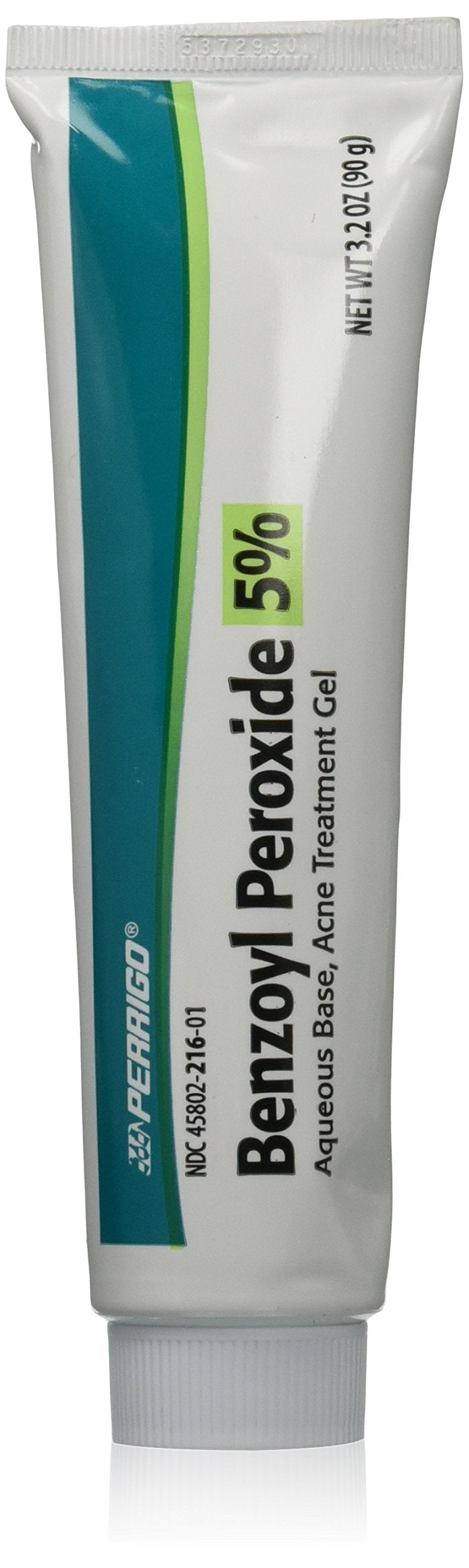 Perrigo Benzoyl Peroxide 5 Percent Large 90 gram Tube of Acne Treatment Gel